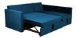 Claven Velvet LHS Pull Out Sofa Cum Bed In Teal Blue Colour With Storage