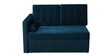 Claven Velvet LHS Pull Out Sofa Cum Bed In Teal Blue Colour With Storage
