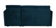 Claven Velvet LHS Pull Out Sofa Cum Bed In Teal Blue Colour With Storage