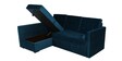 Claven Velvet RHS Pull Out Sofa Cum Bed In Teal Blue Colour With Storage