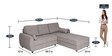 Clement 5 Seater LHS Sectional Sofa in Grey Colour