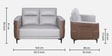 Clinton 2 Seater Fabric Sofa In Grey & Brown Dual Color