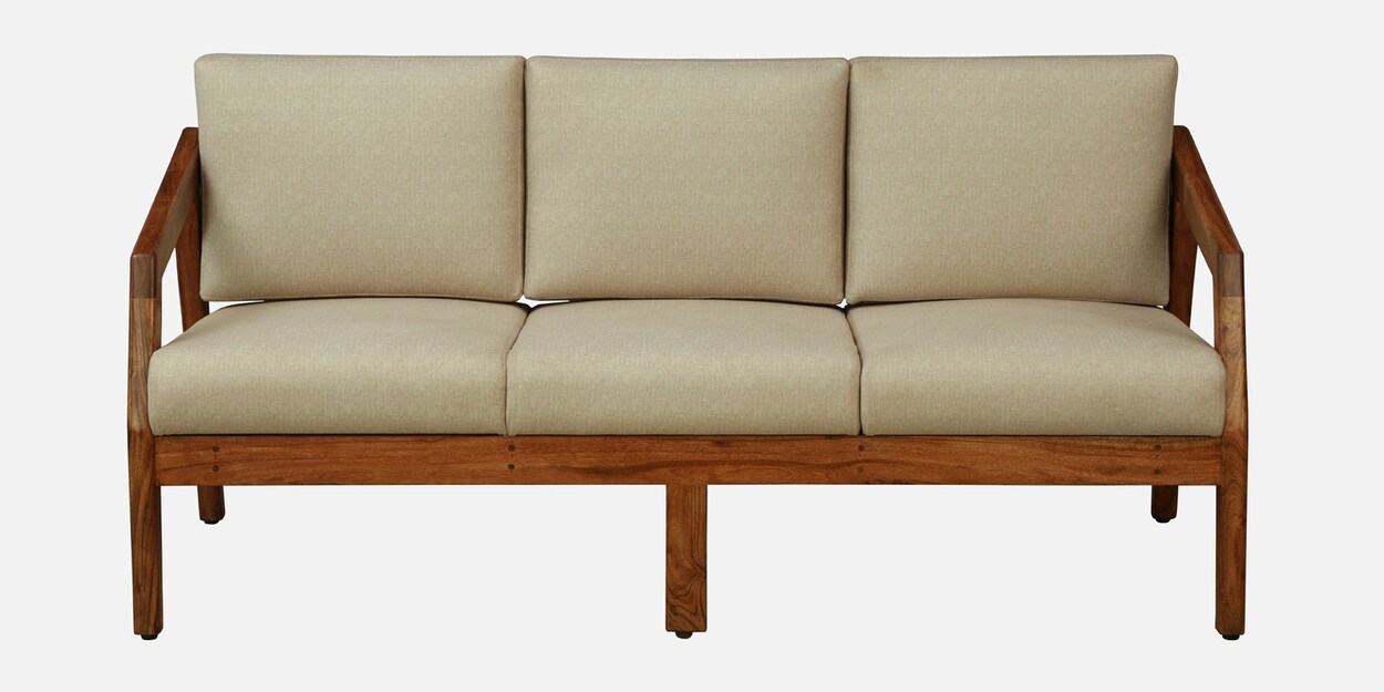 Buy Clingen Acacia Wood Seater Sofa In Natural Finish by