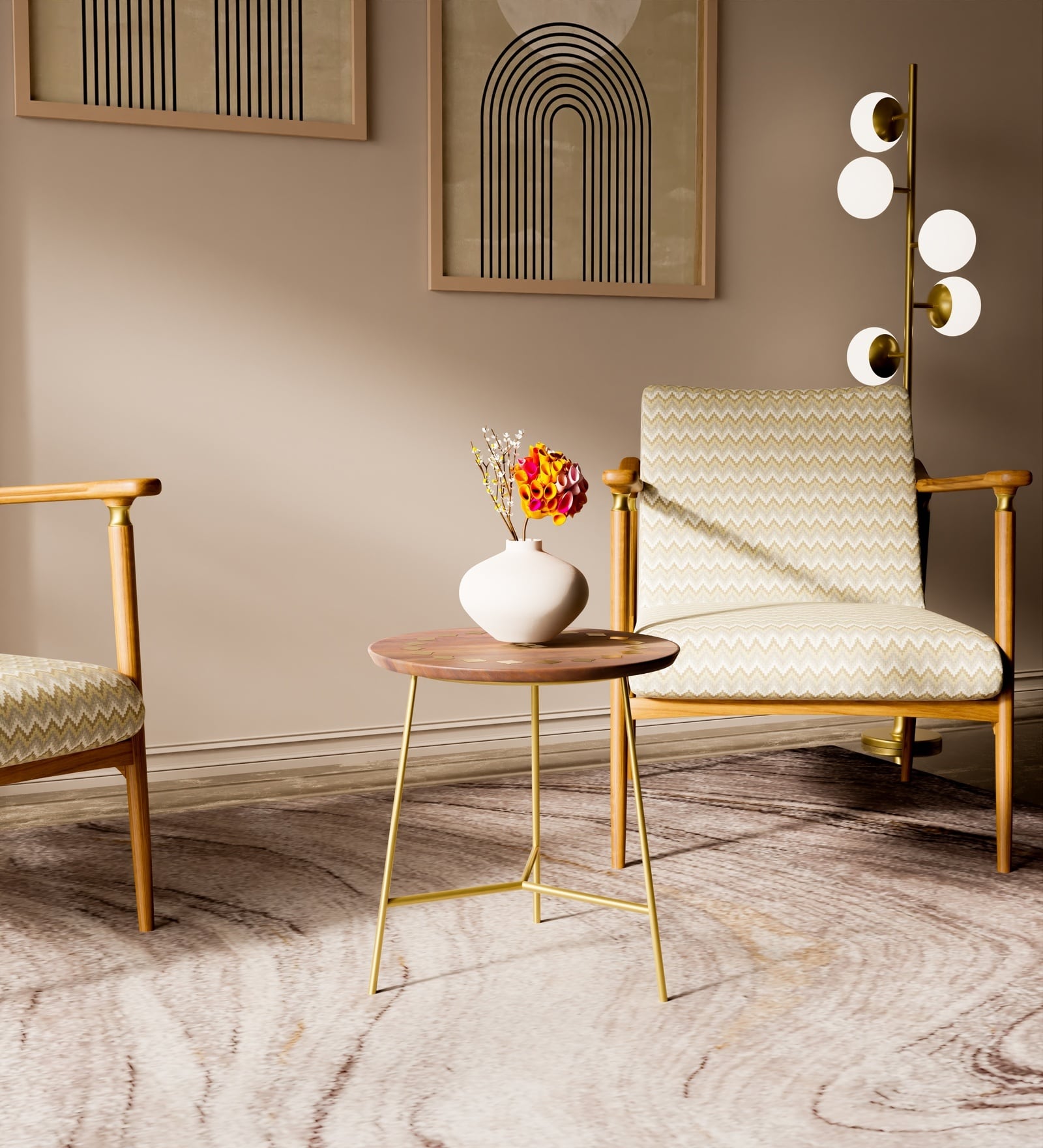 Clandestino Insignia Sheesham Wood Coffee Table in Burnt Oak Finish