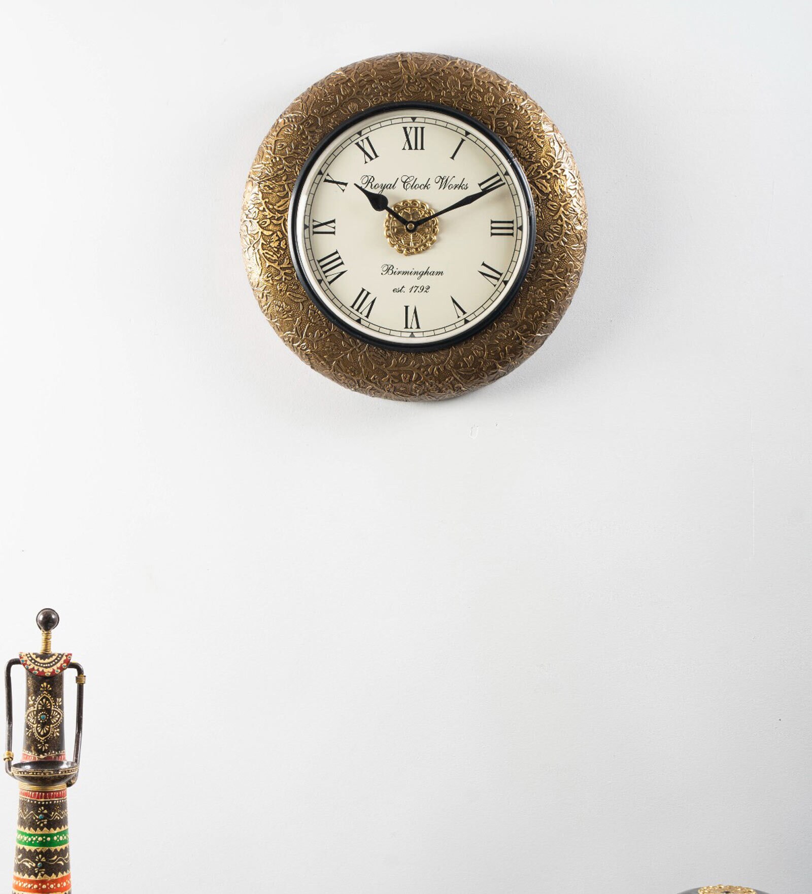Clare Brass MDF Wall Clock