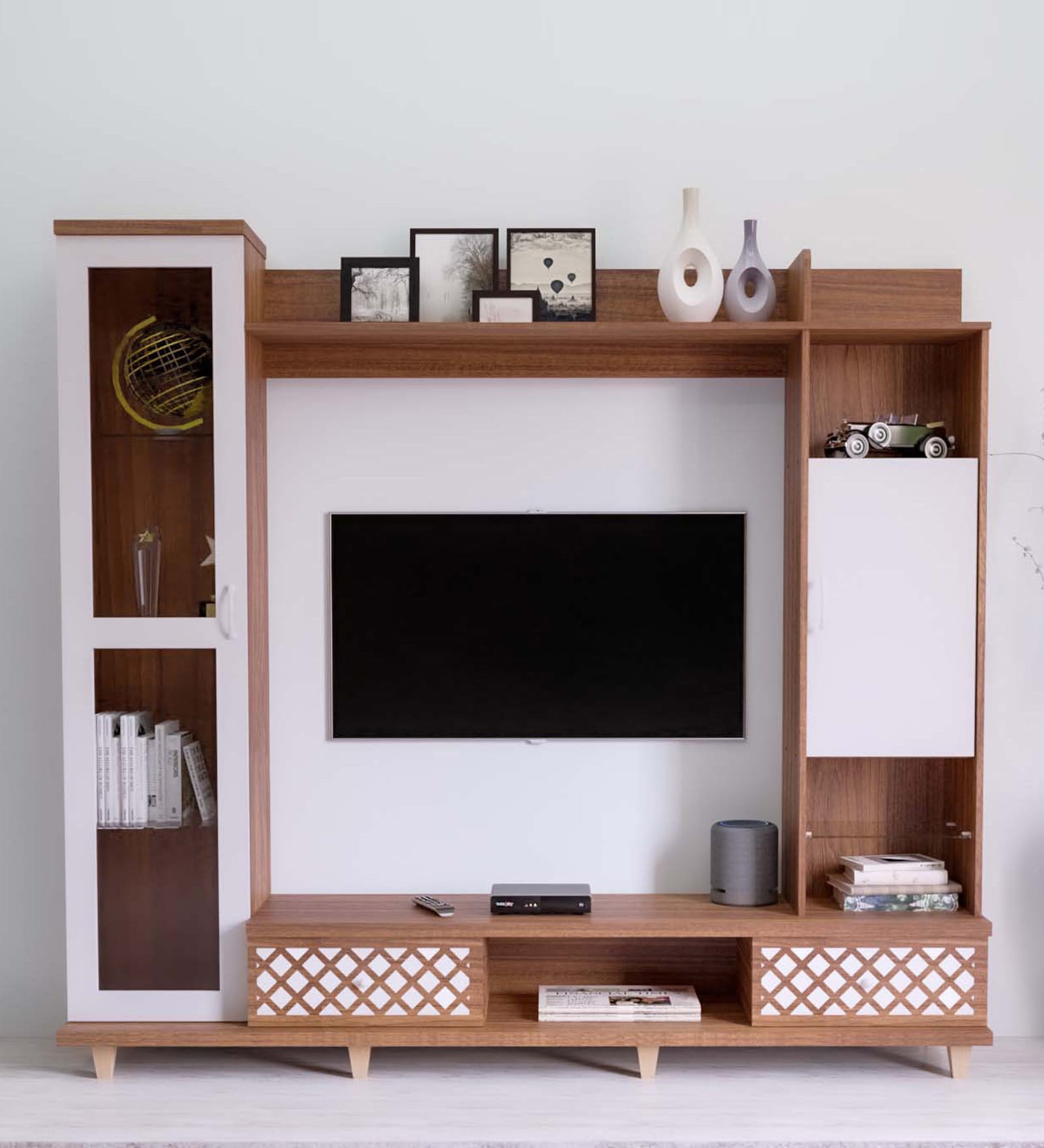 Clarinet TV Units in Leon Teak Finish