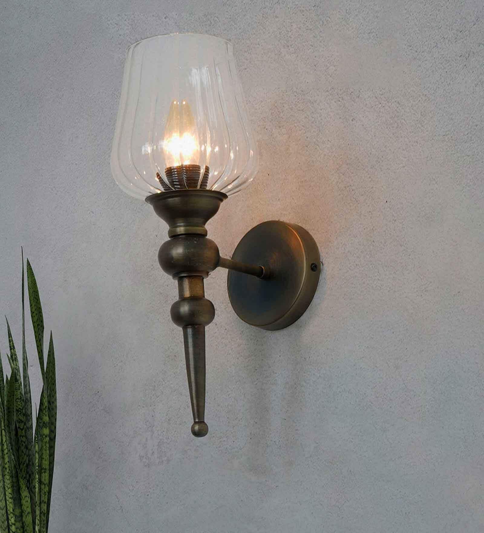 Classic & Transitional Small Conial Wall Sconce with Antique Brass Finish