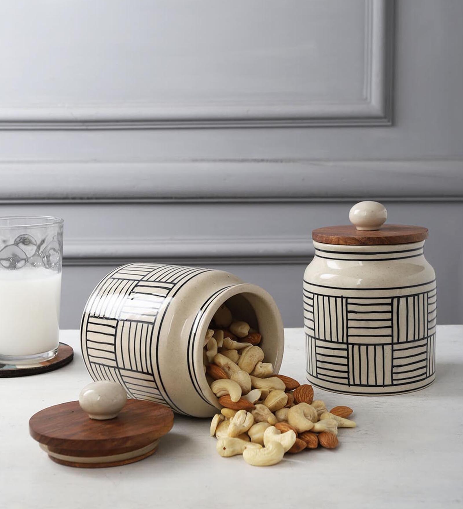 Buy Classic (Set of 2) Ceramic Storage Jar by MIAH Decor at 24 OFF by
