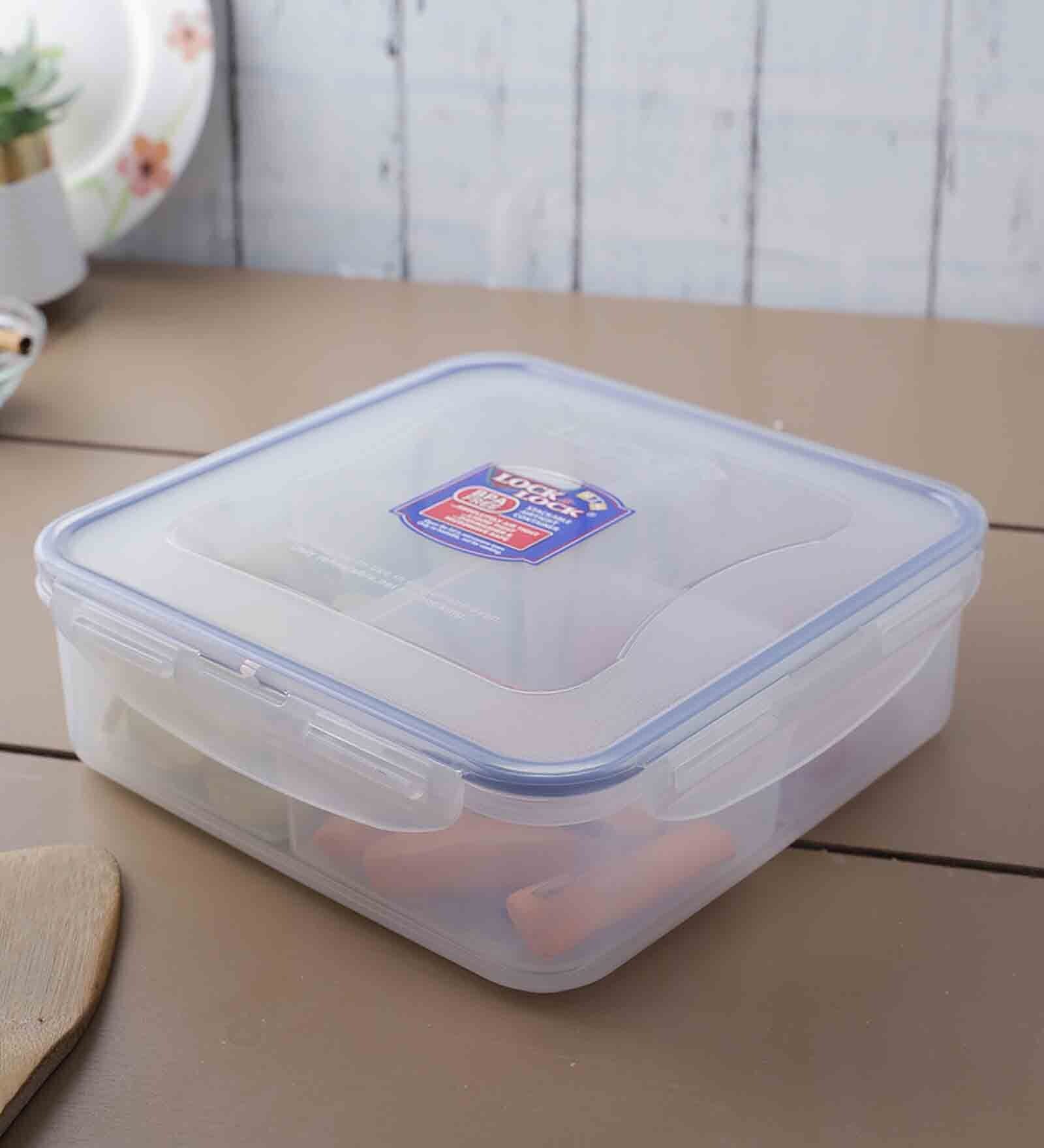 Classic 1.6 Litres Transparent Plastic Airtight Food Storage Container With Leak Proof Lid