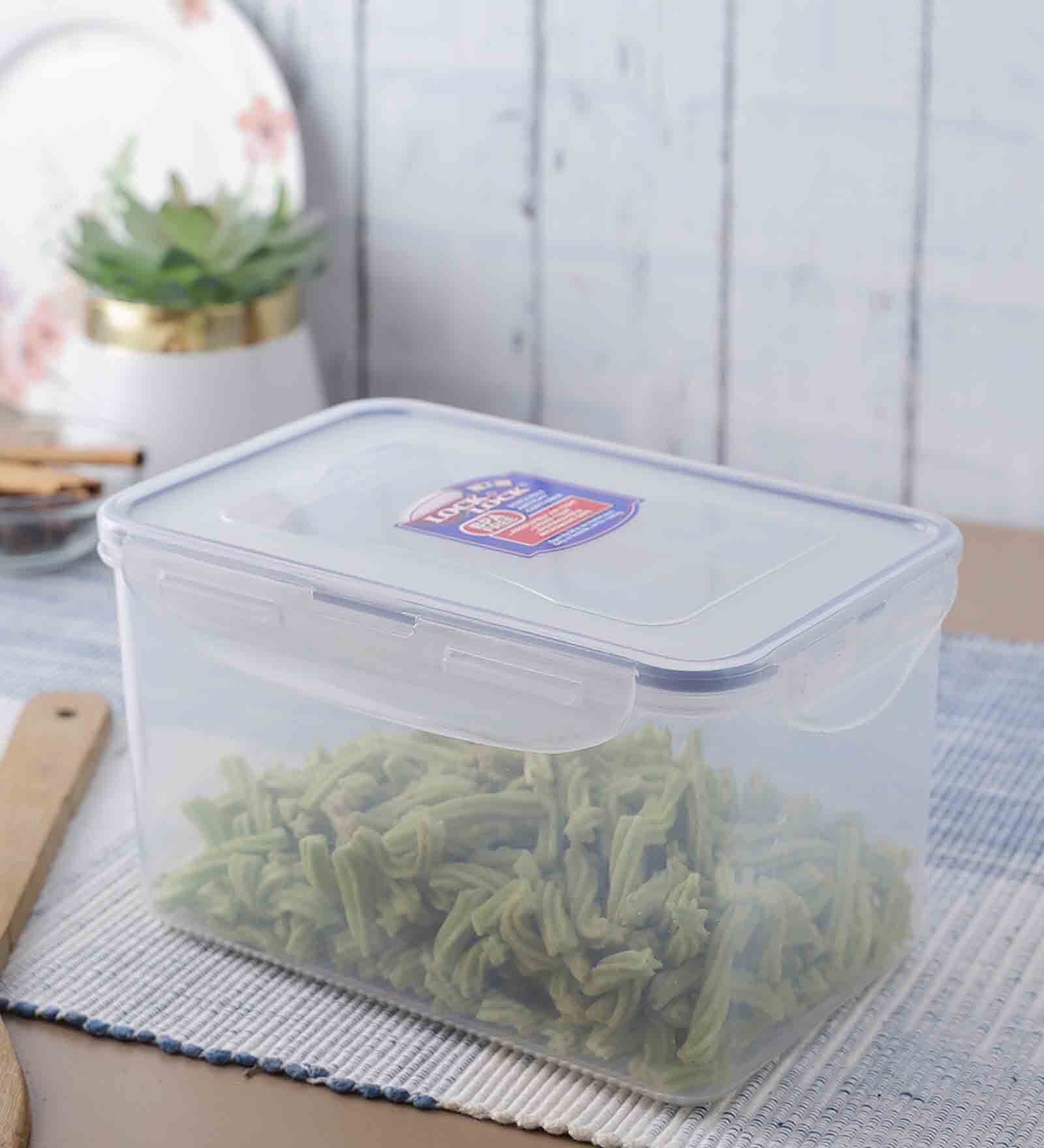 Classic 1 Litre Transparent Plastic Airtight Food Storage Container With Leak Proof Lid
