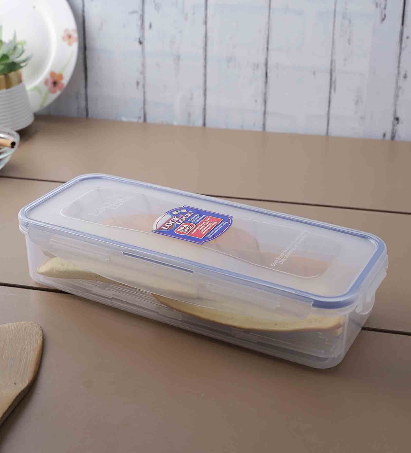 Classic 1 Litre Transparent Plastic Airtight Food Storage Container With Leak Proof Lid