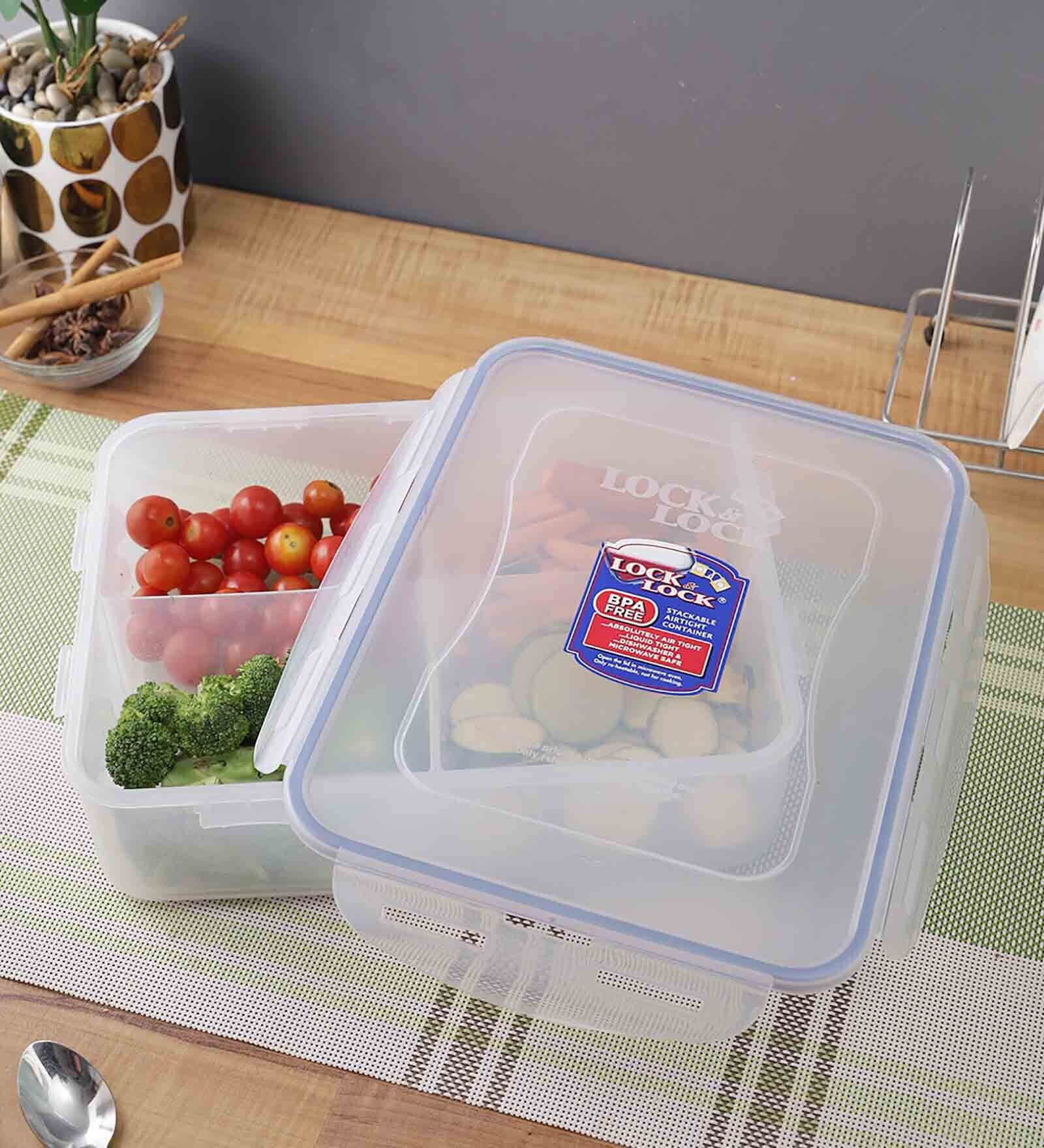 Classic 3.9 Litres Transparent Plastic Airtight Food Storage Container With Leak Proof Lid
