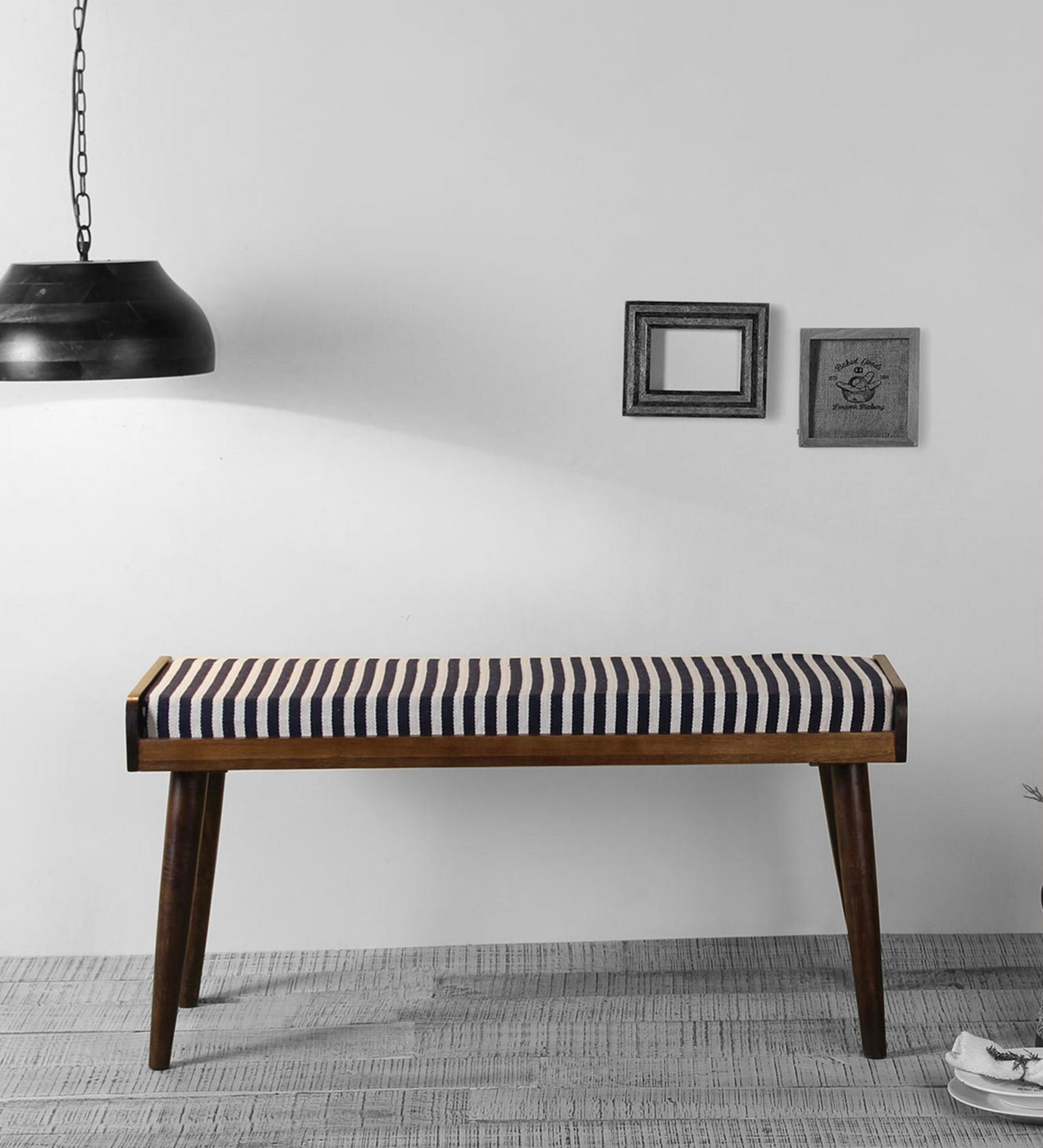 Classic Sheesham Wood Bench in Walnut Finish