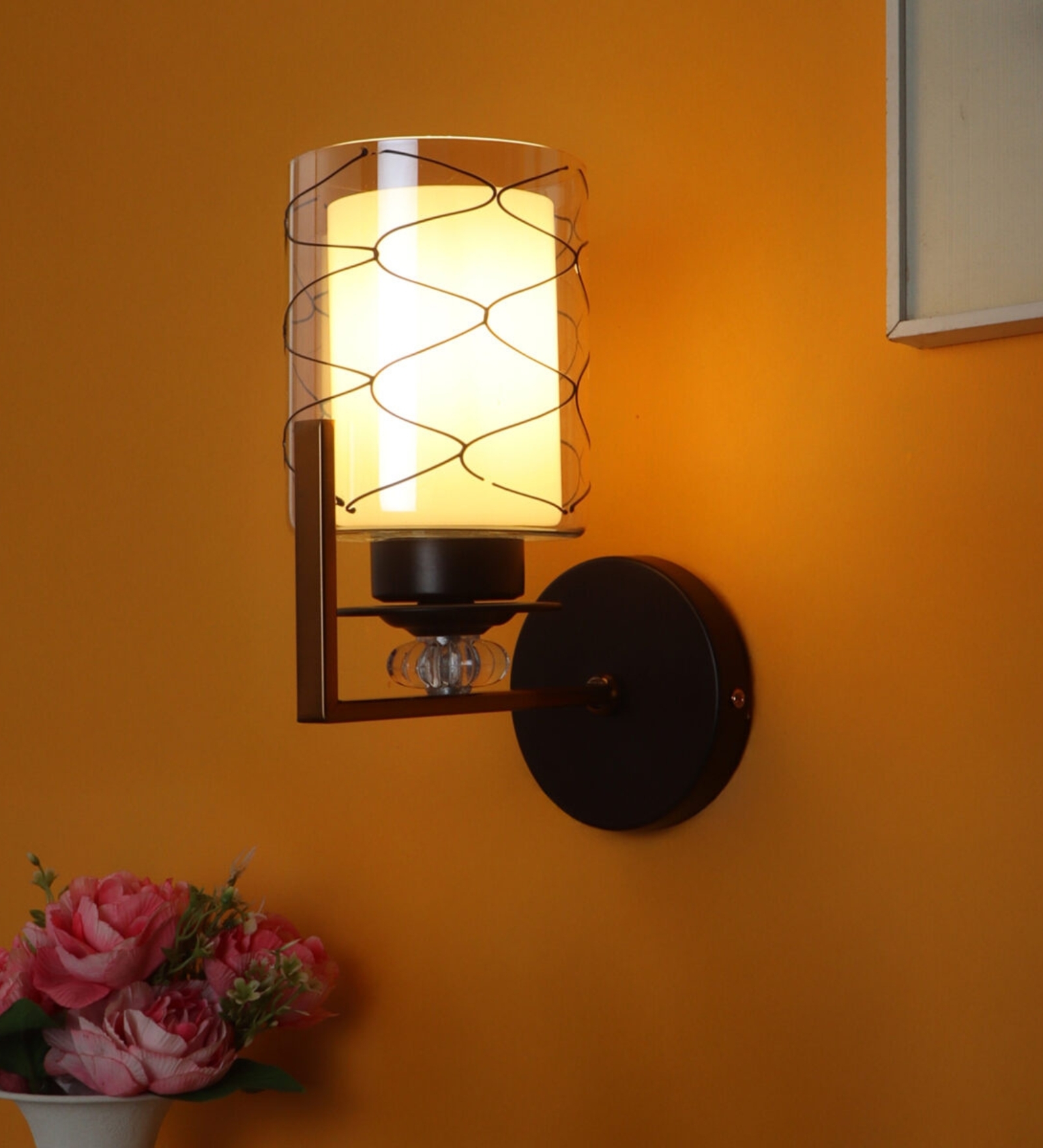Classic Brown & Mild Steel Wall Light