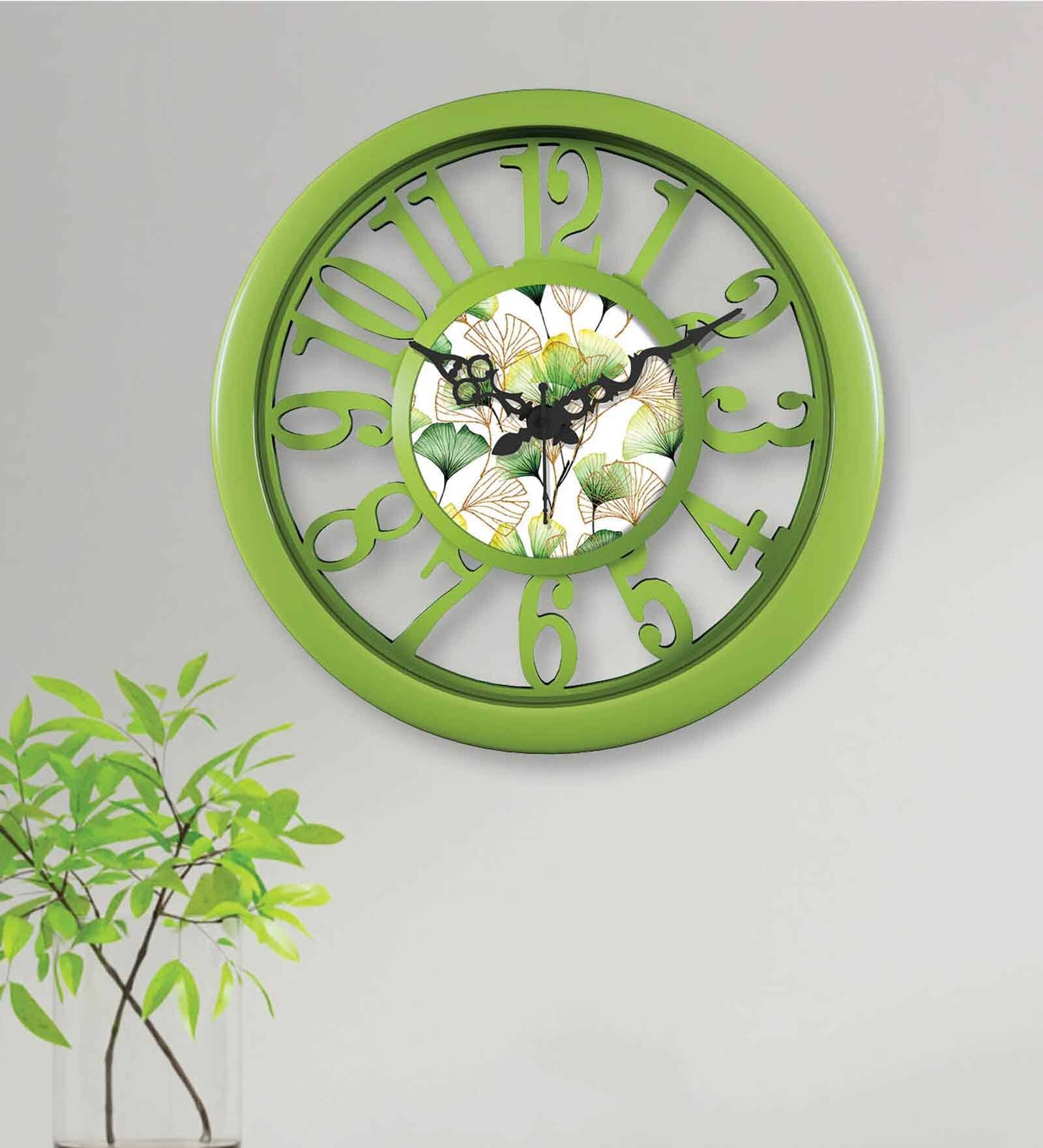 Buy Classic Green Plastic Modern Wall Clock at 29% OFF by Random ...