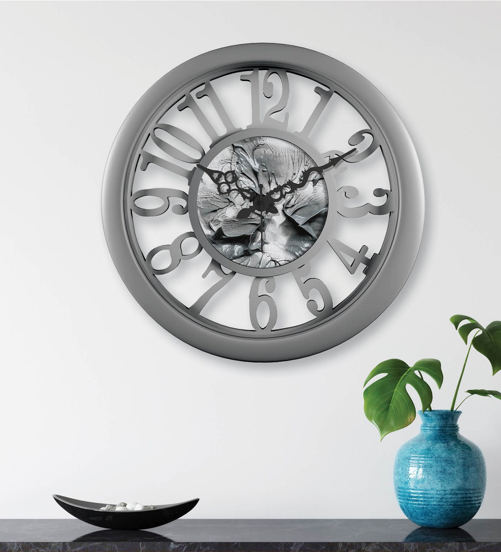 Buy Classic Grey Plastic Modern Wall Clock at 31% OFF by Random | Pepperfry