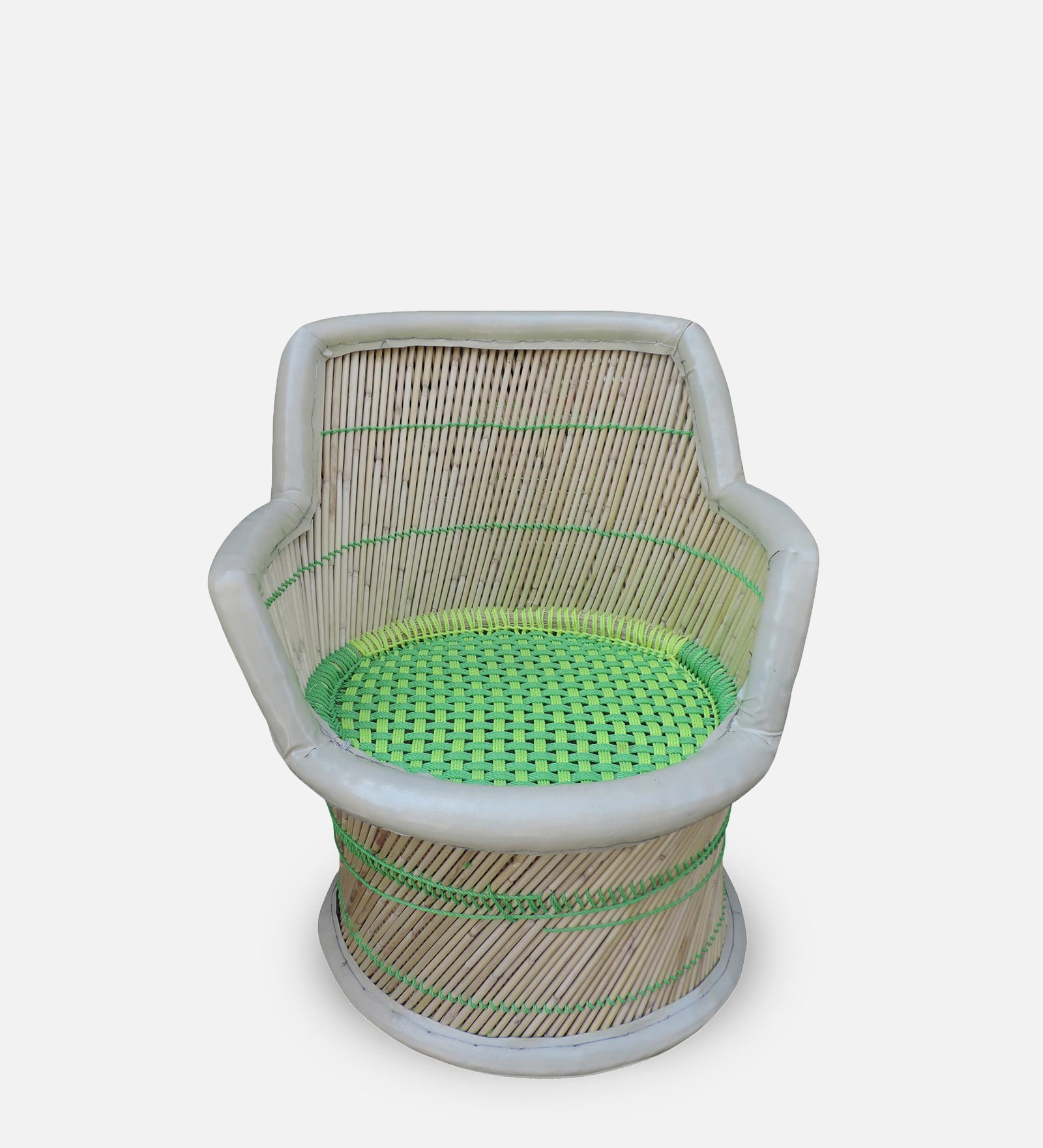 Classic Wicker Patio Chair in Green & Multi Colour