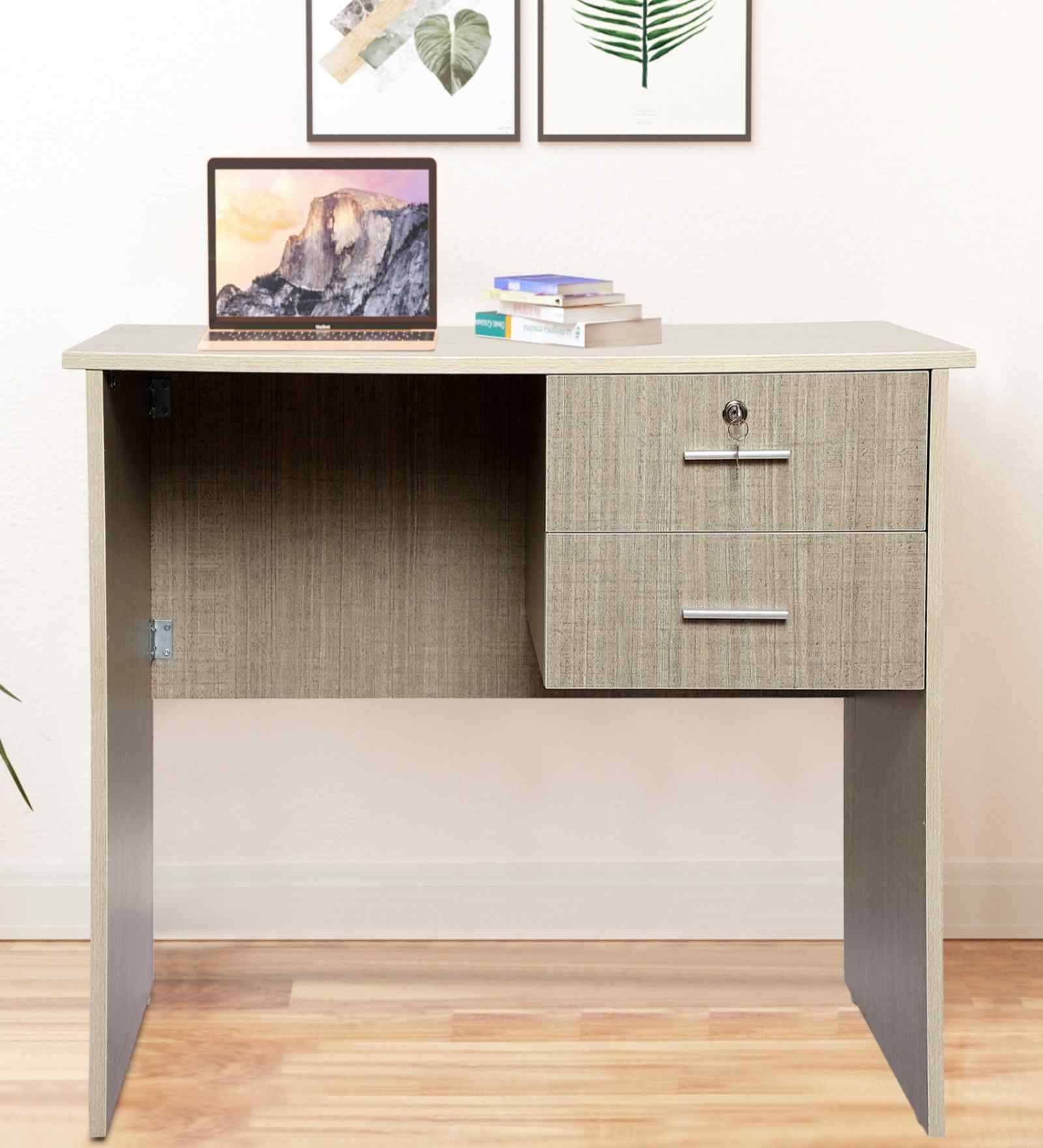 Classic Oak Colour Workstation Desk  With Veneer Finish