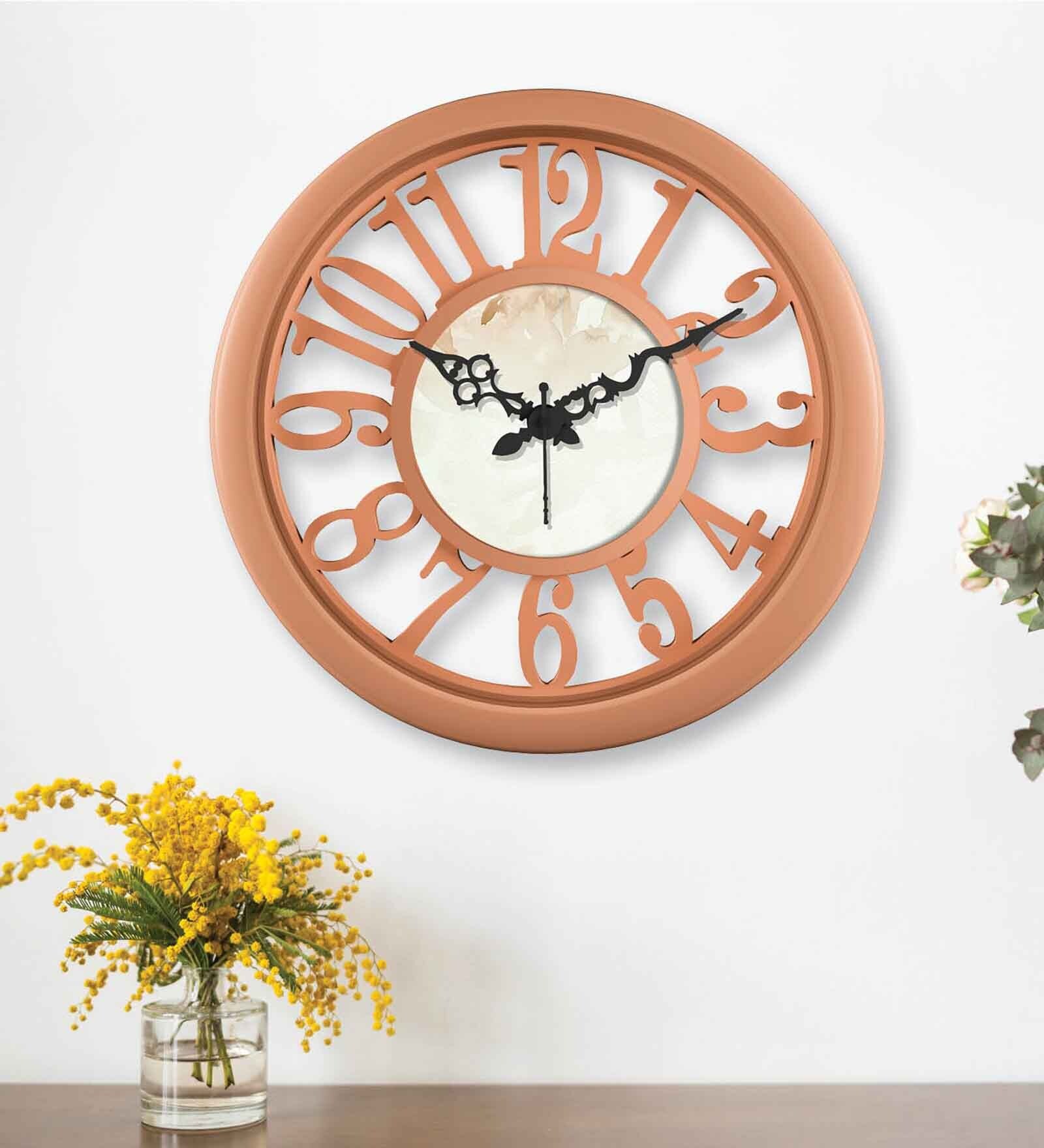 Buy Classic Peach Plastic Modern Wall Clock at 29% OFF by Random ...