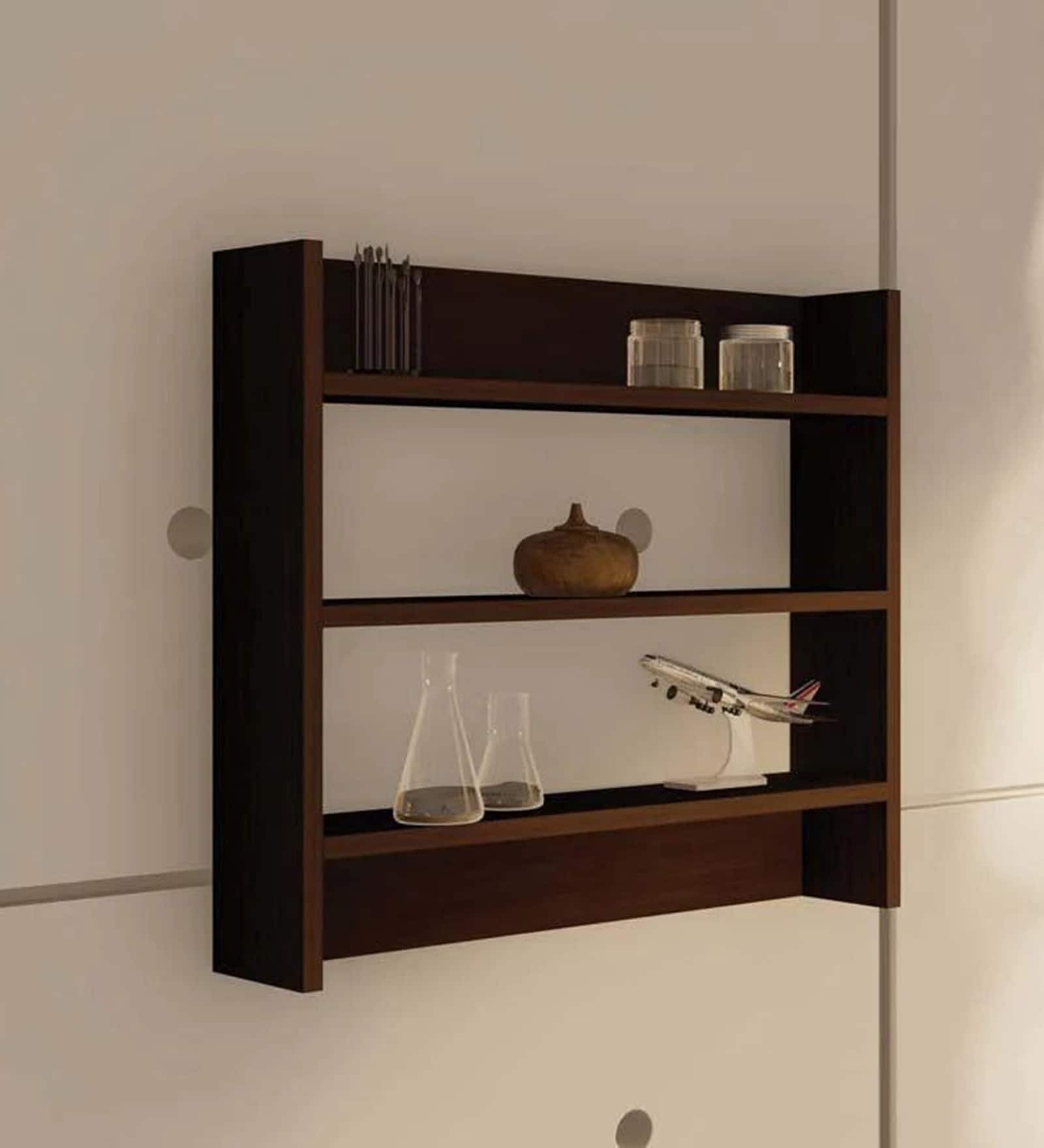 Classic Rectangular Shaped Wooden Wall Shelves