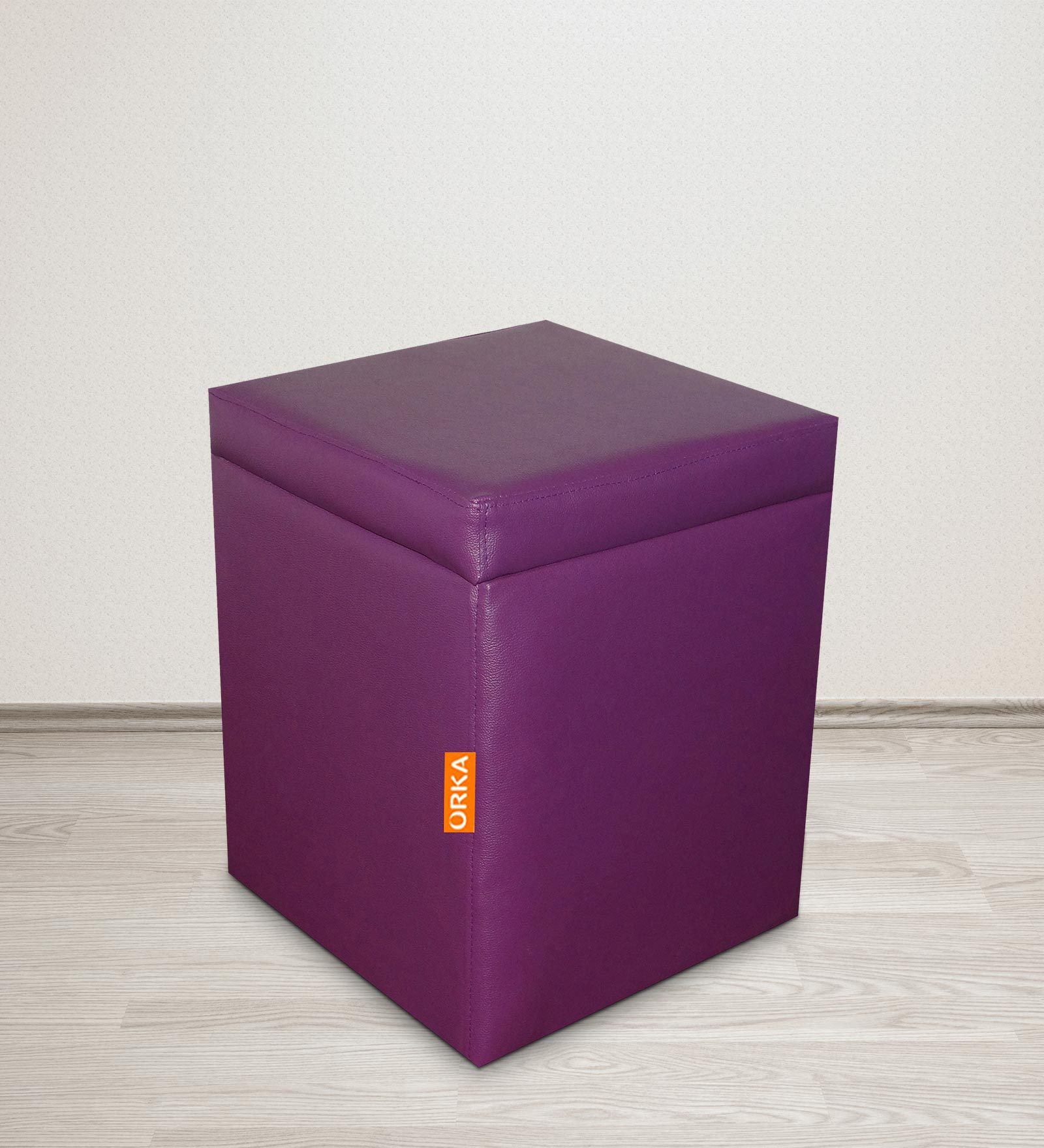 Classic Square Ottoman with Storage in Purple Colour