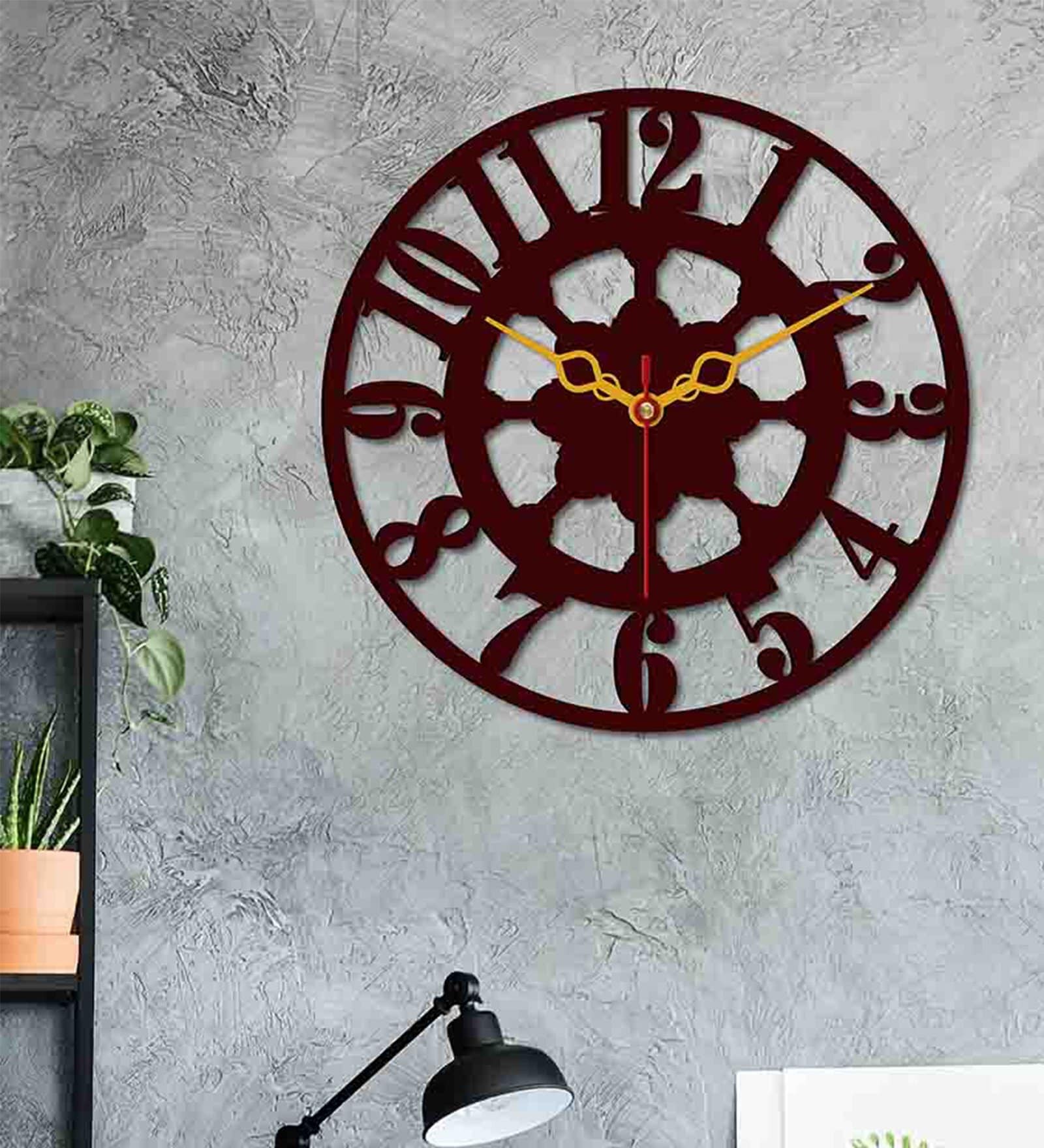 Classic Style Black Wood & Mdf Wall Clock