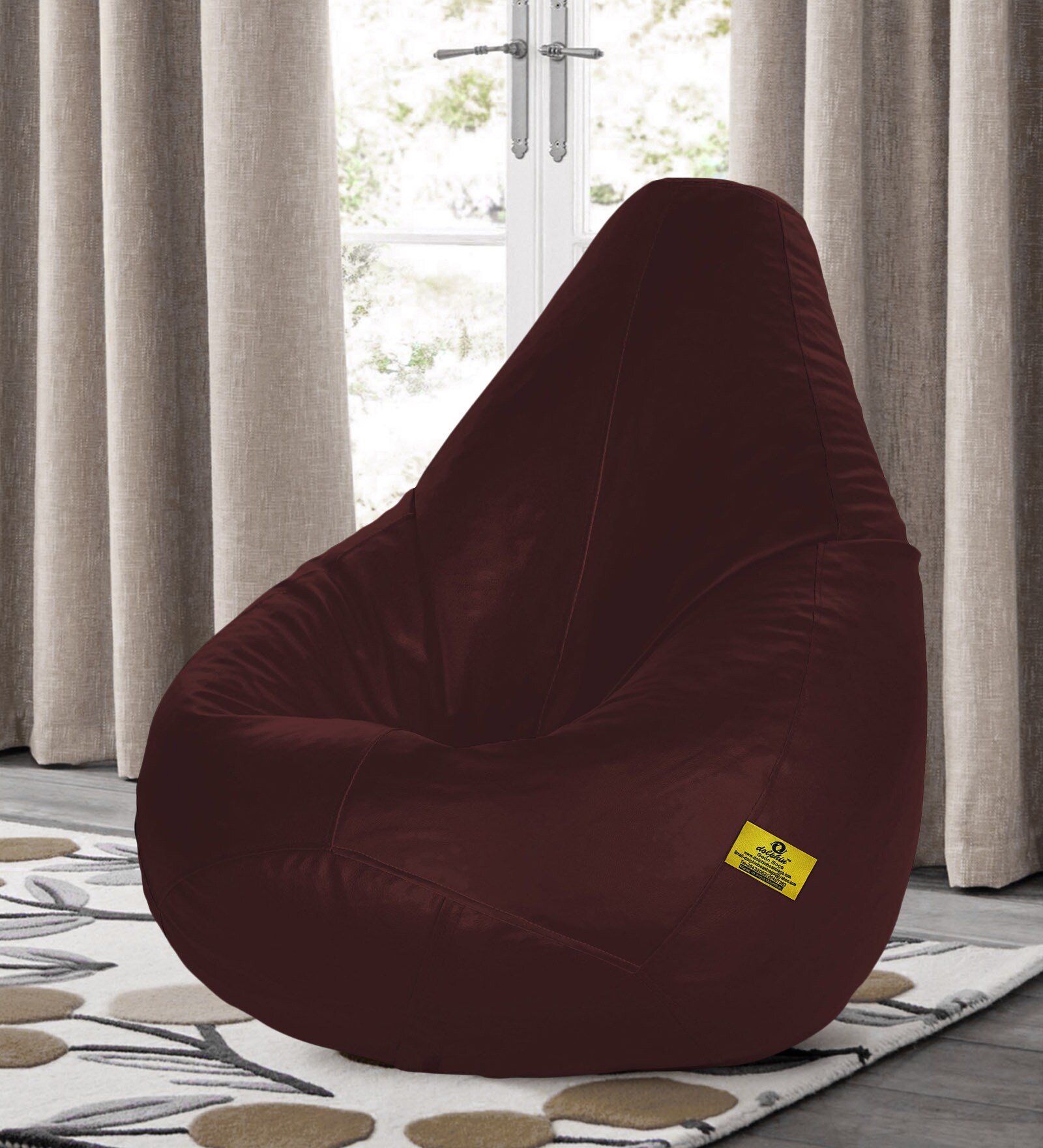 Buy Classic XL Bean Bag Cover in Brown Color by Beanbagwala Online