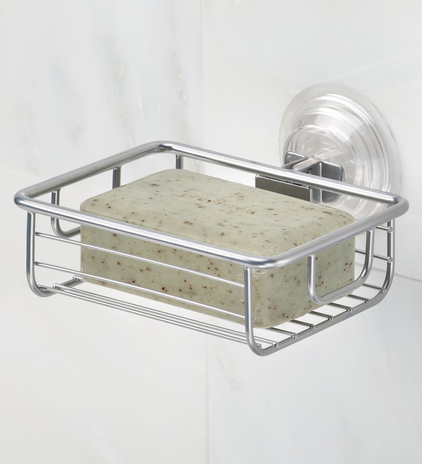 Stainless Steel Silver Wall Mounted Suction Soap Dish