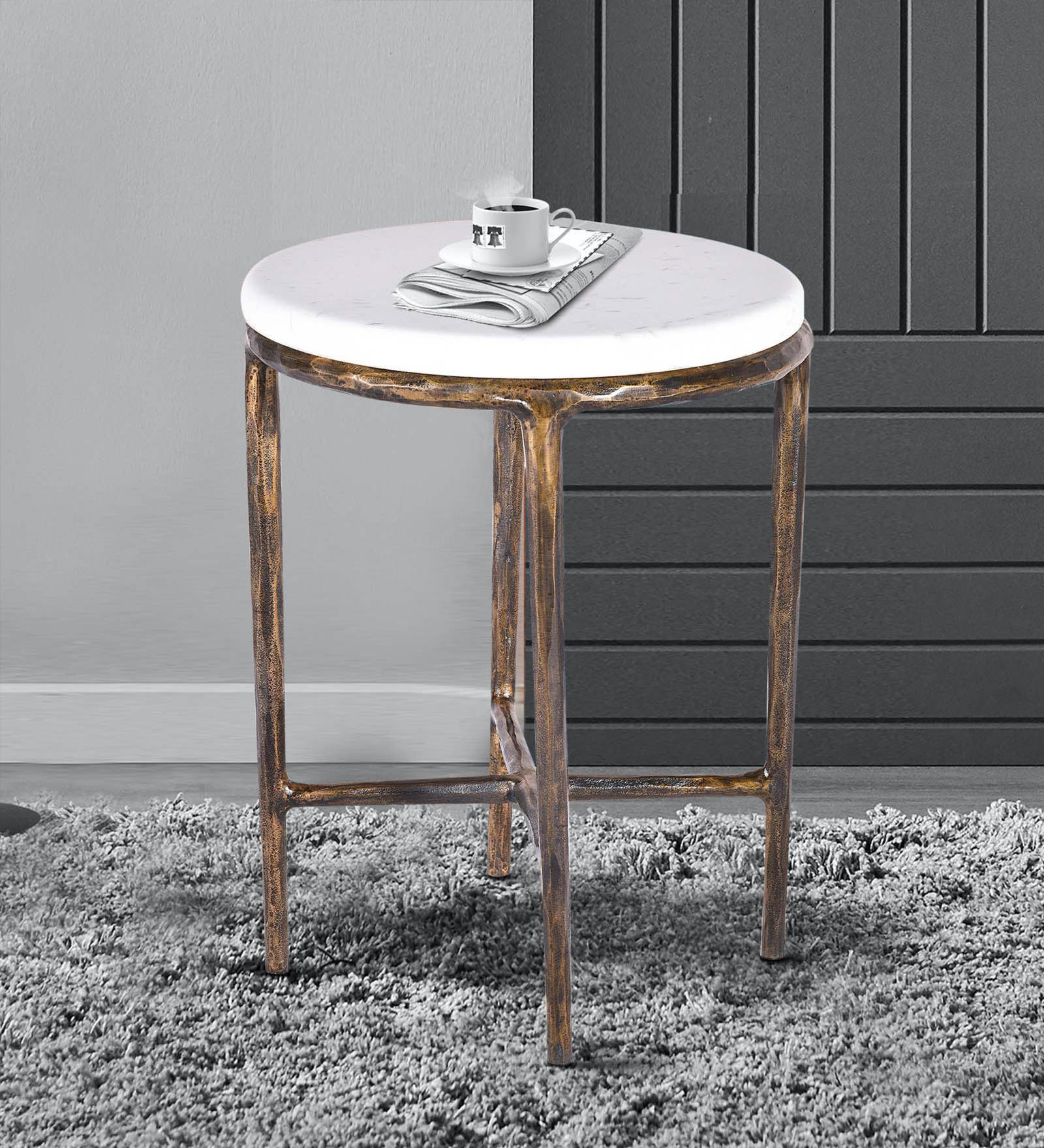 Buy Classy Side Table in Gold Colour by Magus Design Online