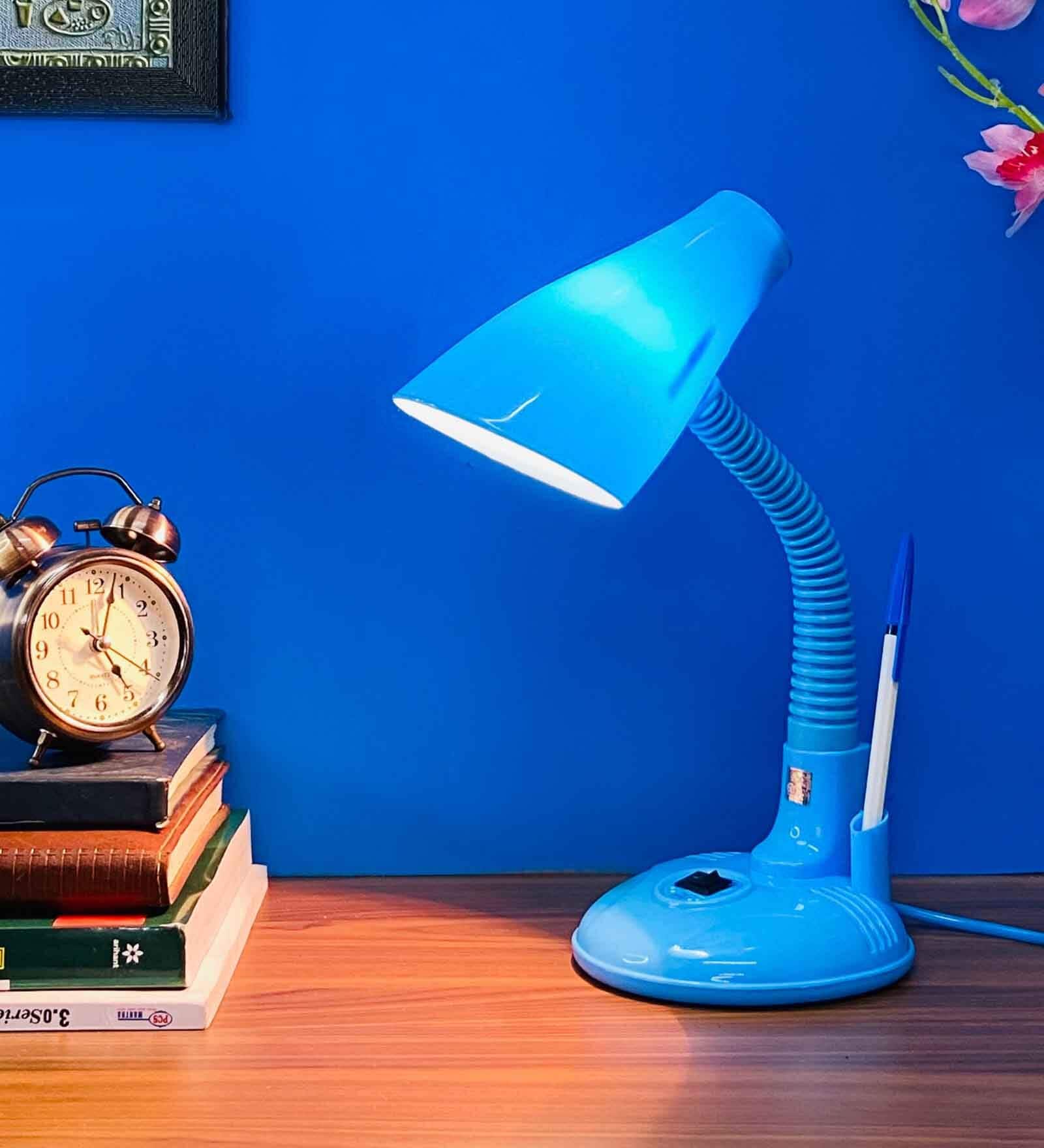 ClassySky Blue Metal Study Lamp