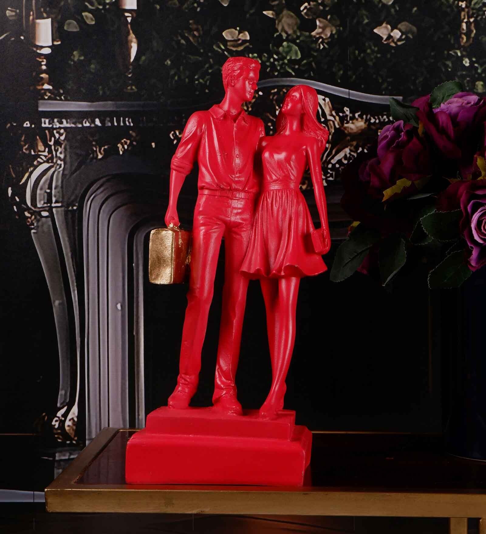 Buy Couple Gateway Red Polyresin Figurine at 54 OFF by The White Ink Decor Pepperfry