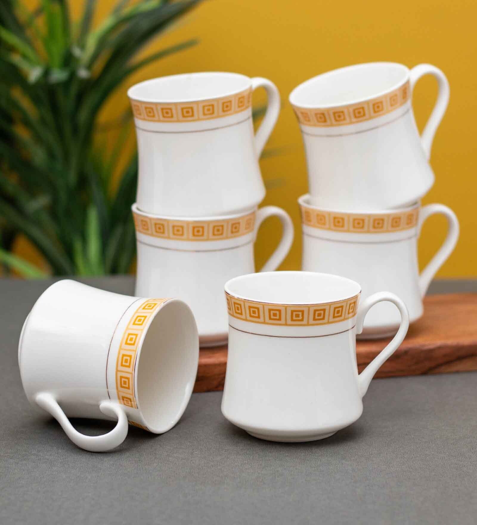 Clay Craft Fine Ceramic Bobby Regal Tea/Coffee Cup Set Of 6