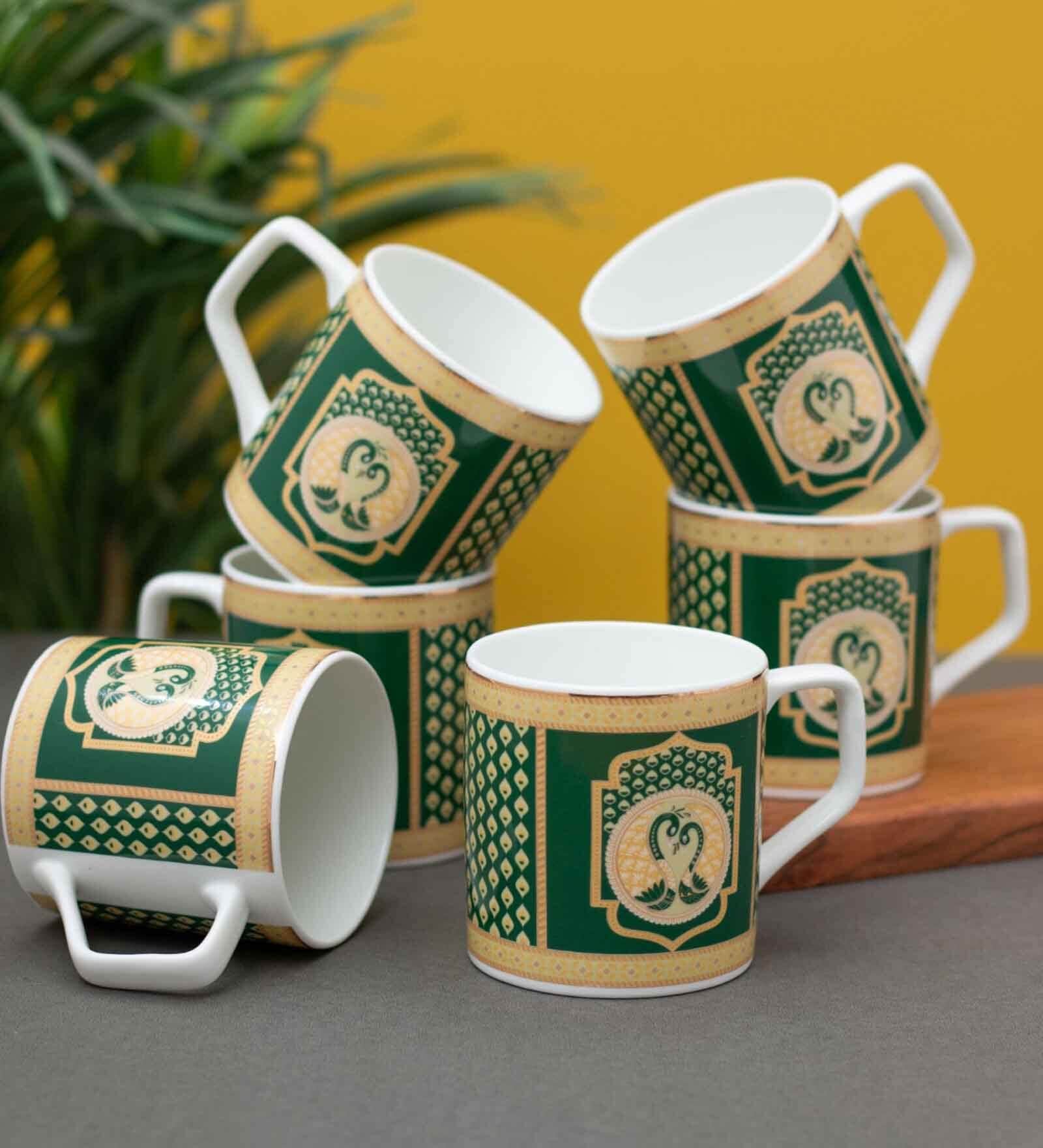 Clay Craft Fine Ceramic Director Midas Tea/Coffee Cup Set Of 6