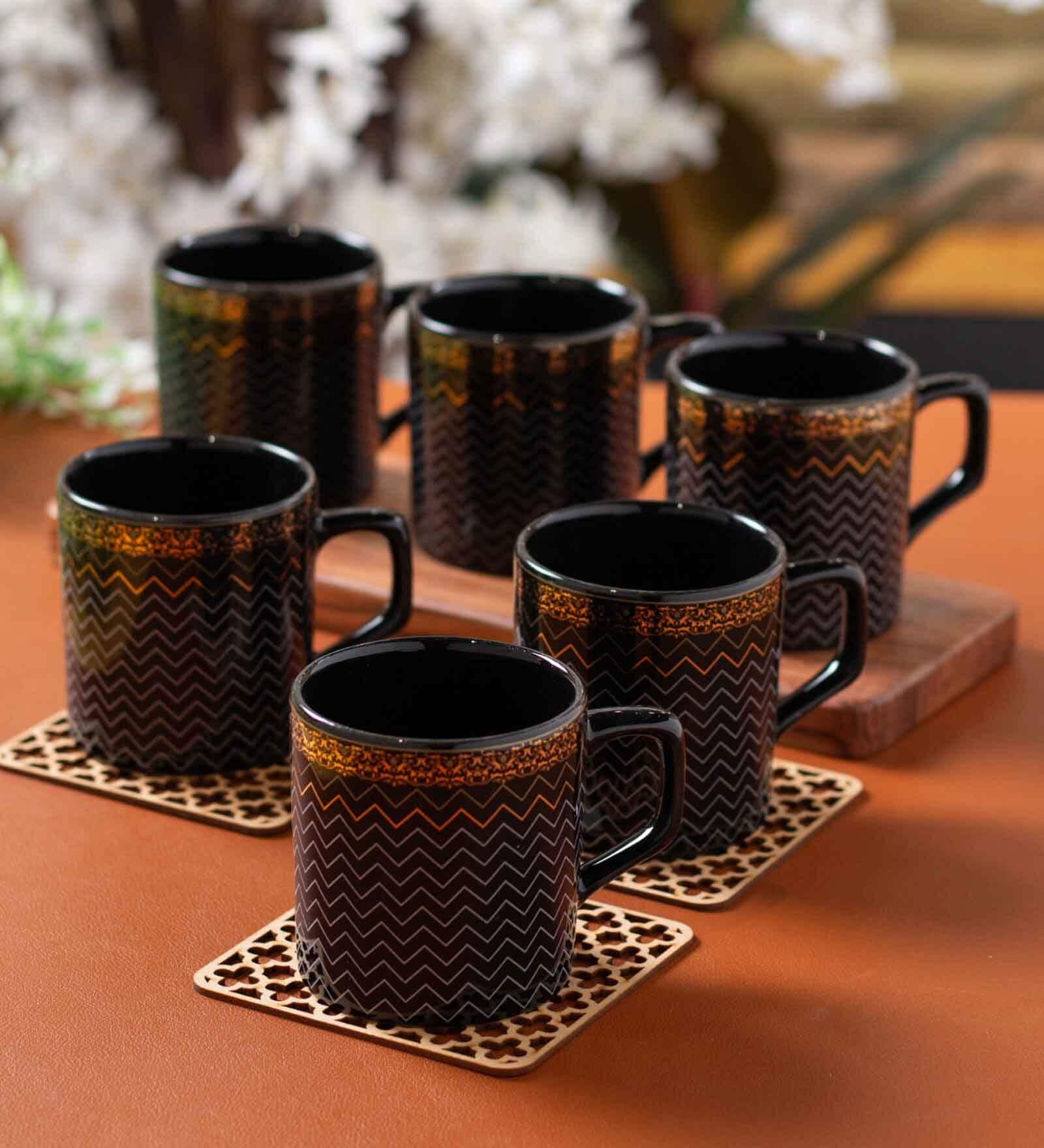 Clay Craft Fine Ceramic Director Tea/Coffee Cup Set Of 6
