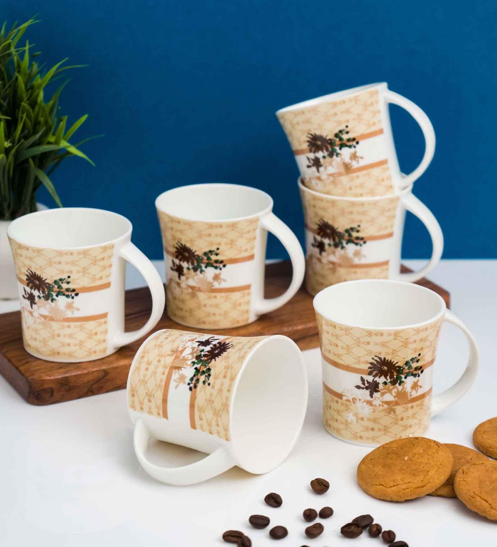 Clay Craft Fine Ceramic Jackson Hilton Tea/Coffee Cup Set Of 6