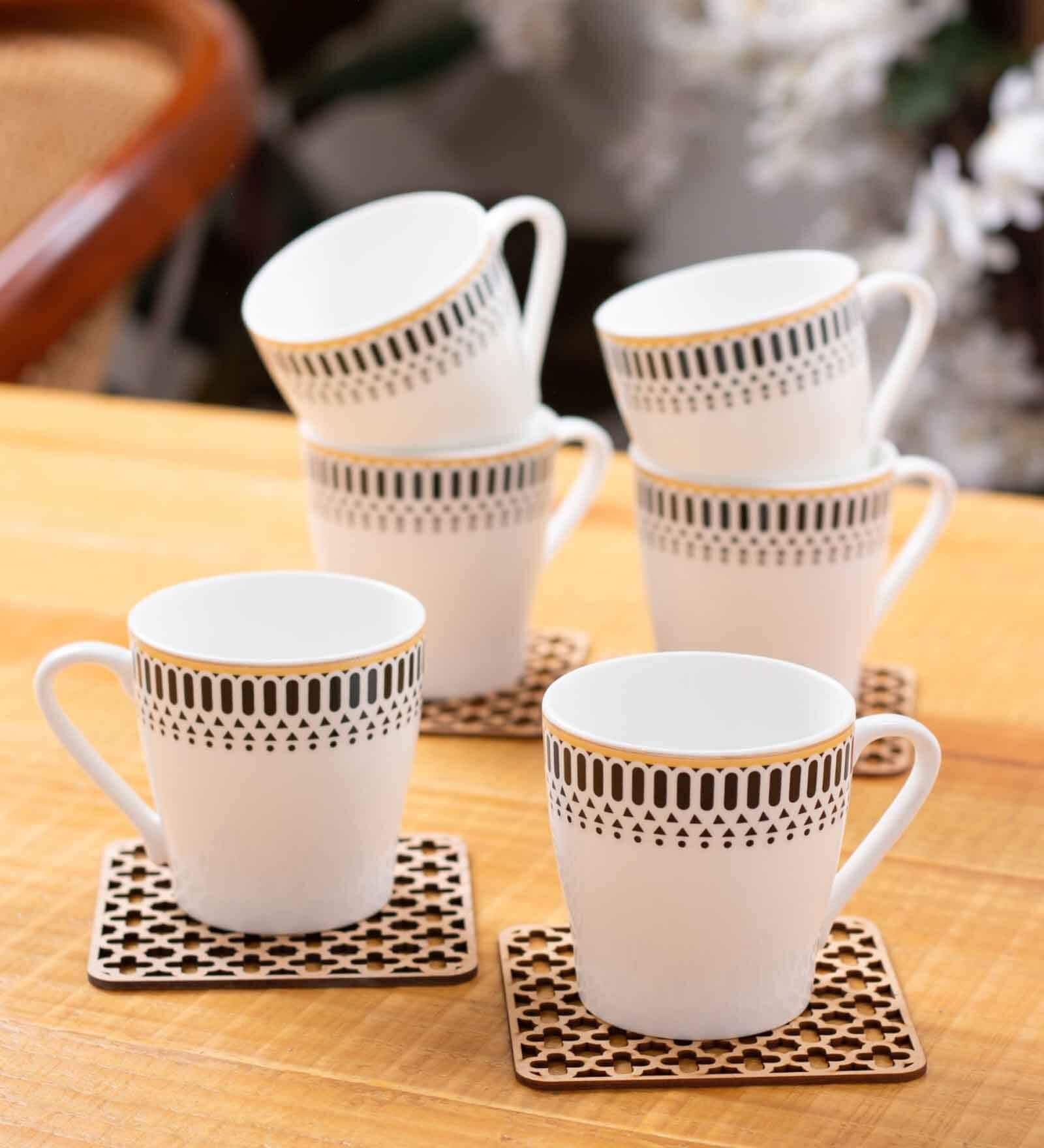 Clay Craft Fine Ceramic Master Super Tea/Coffee Cup Set Of 6