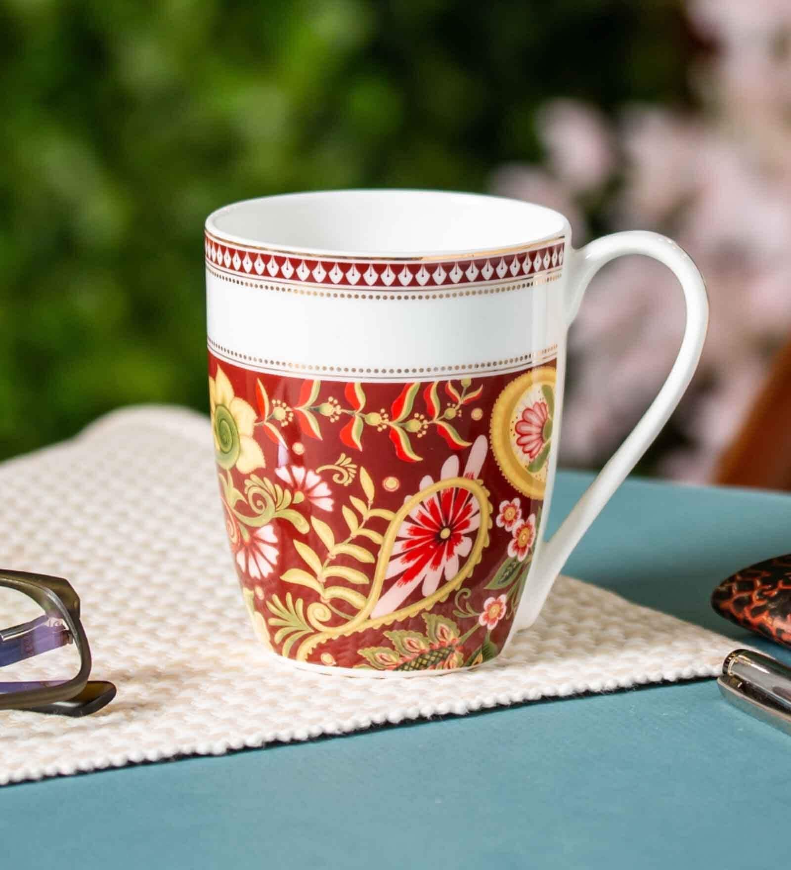 Clay Craft Fine Ceramic Oxford Fiesta Milk Mug 1 Piece (FI1804) -300 ml