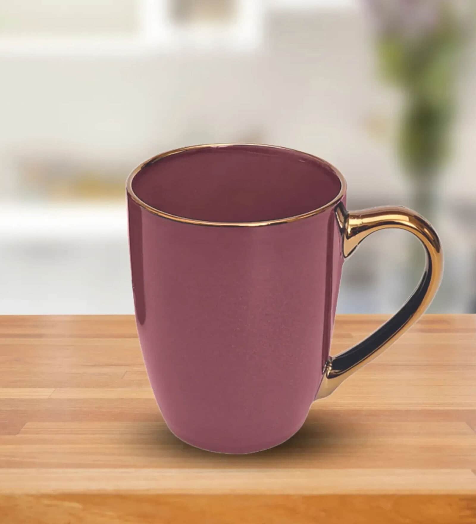 Clay Craft Fine Ceramic Ruby Em Pink Milk Mug 1 Piece -315 ml