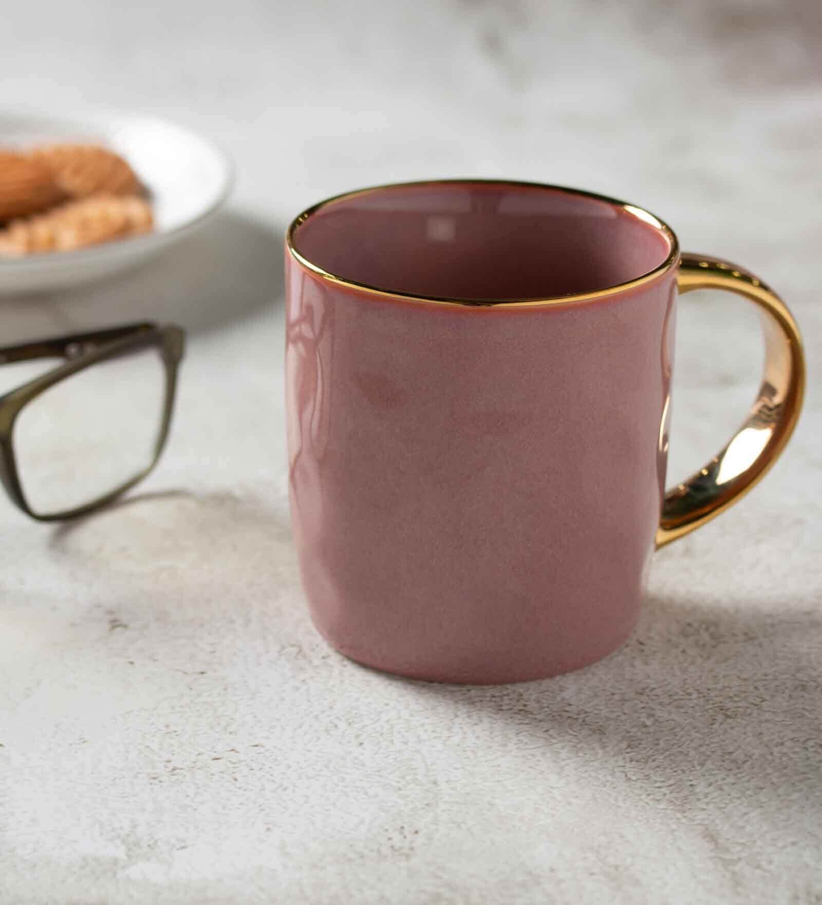 Clay Craft Fine Ceramic Sapphire Em Pink Milk Mug 1 Piece -330 ml