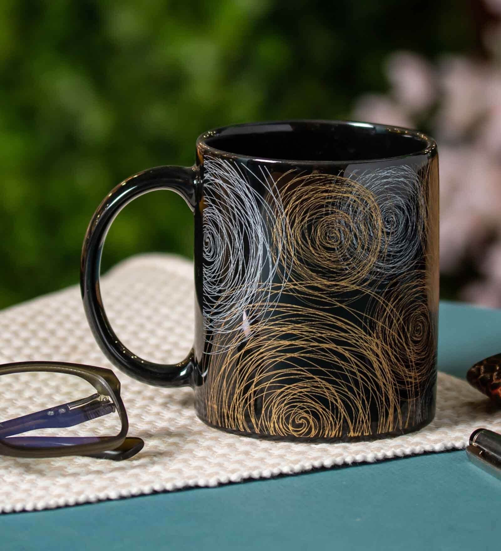 Clay Craft Fine Ceramic Swiss Pebble Milk Mug 2 Piece -360 ml (B307)