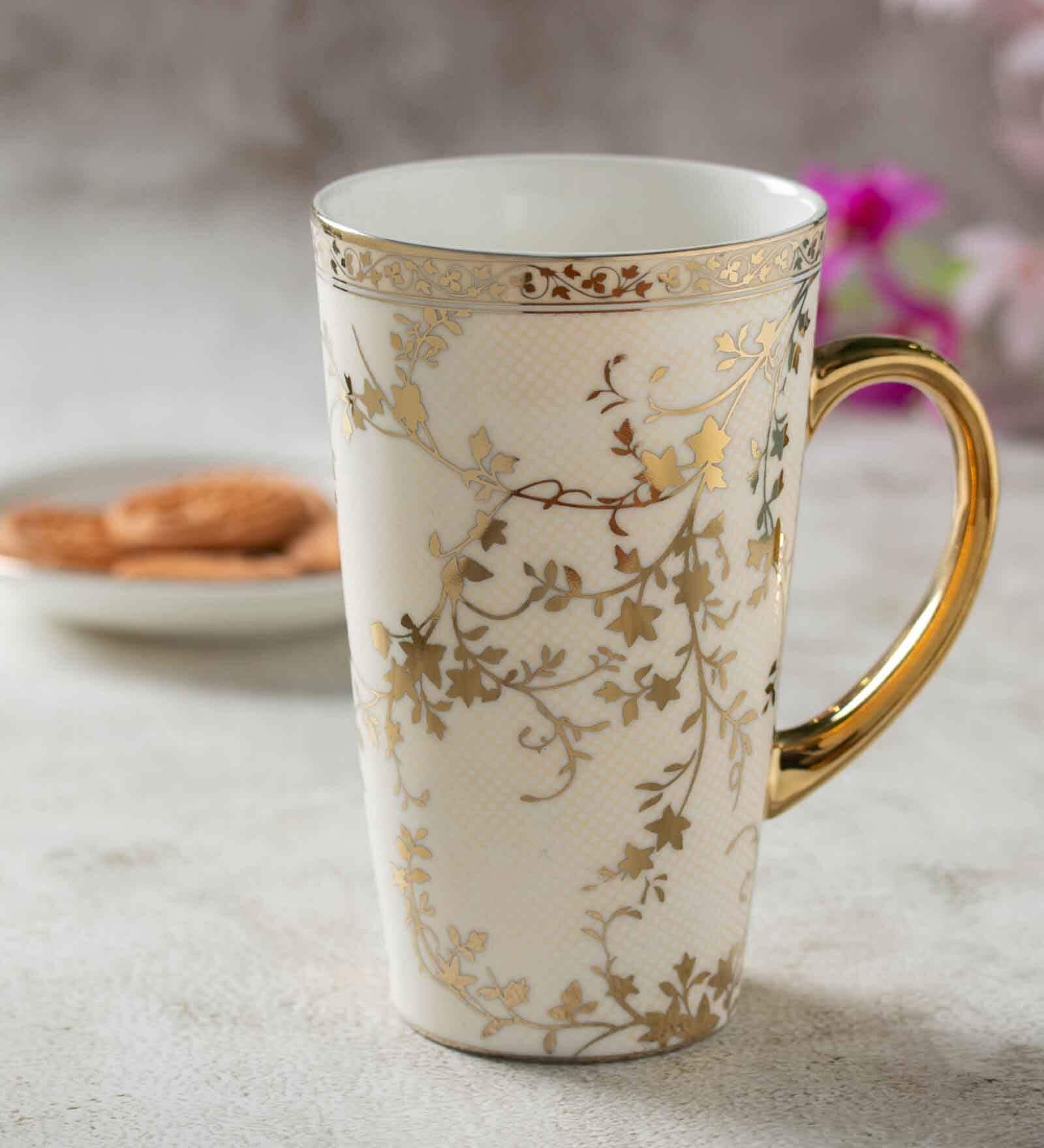 Clay Craft Fine Ceramic Tall Ebony Milk Mug 1 Piece -600 ml (E616)