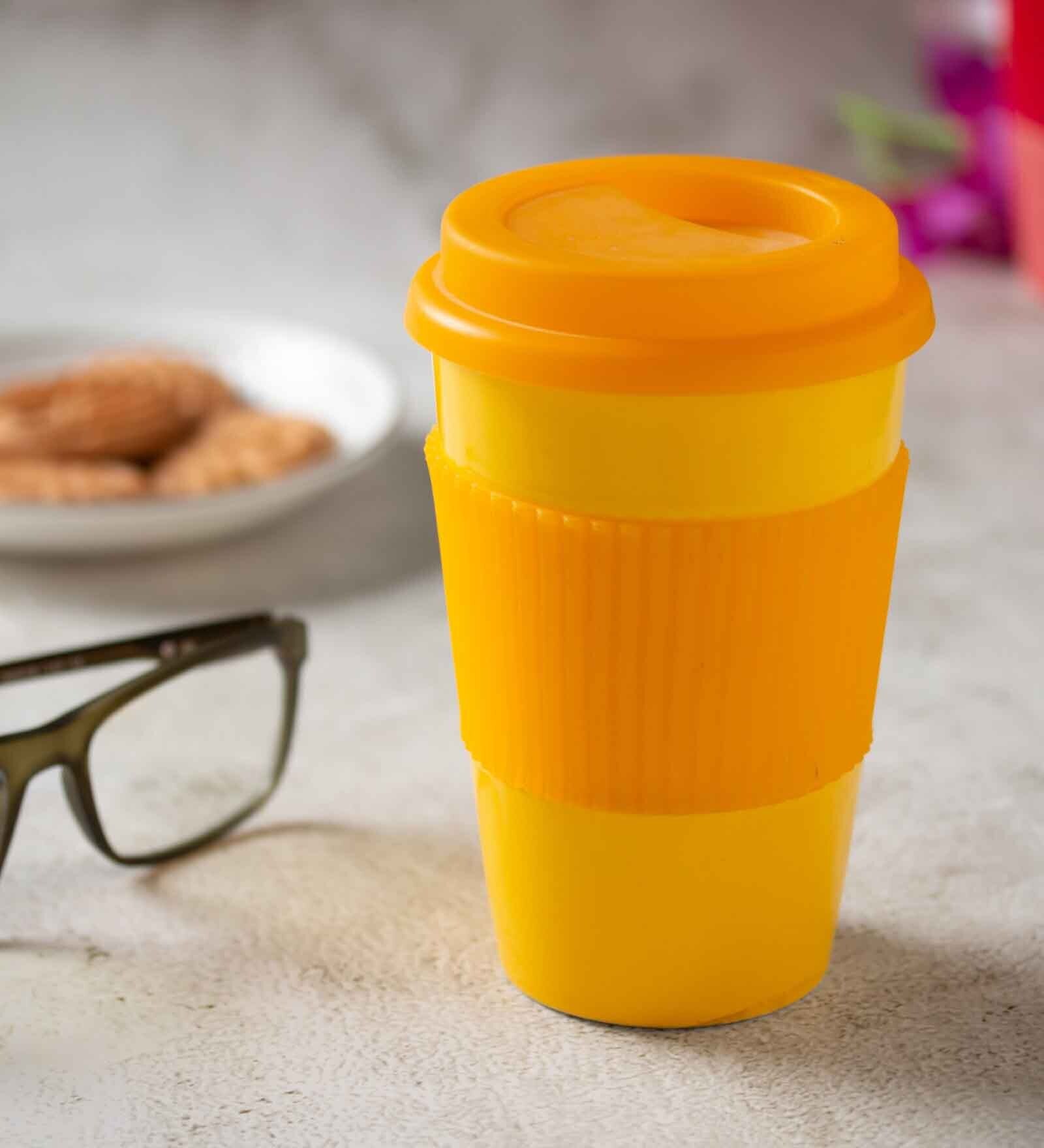 Clay Craft Fine Ceramic Travel Big Yellow Milk Mug 1 Piece -400 ml
