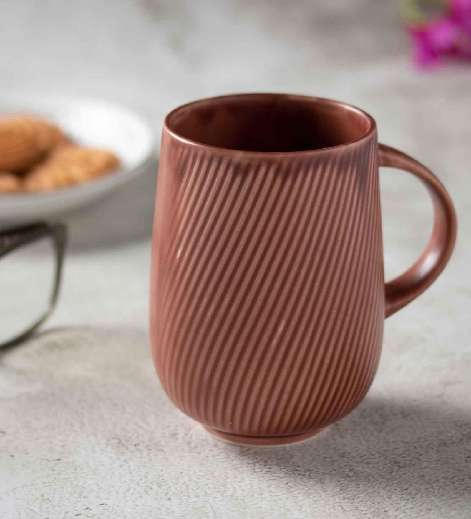 Clay Craft Fine Ceramic Twig Milk Mug 1 Piece -360 ml