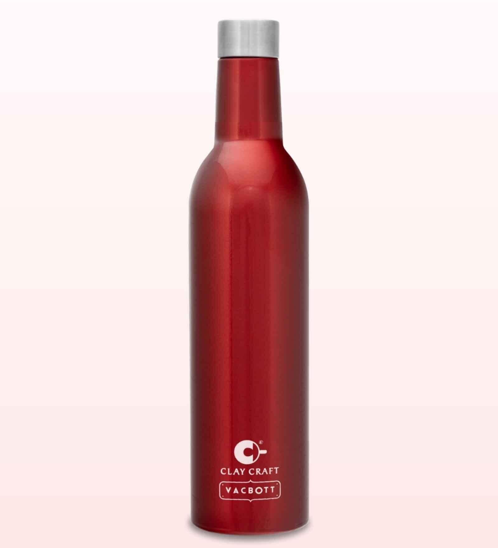 Clay Craft Vacbott Vaccum Bottle, Ivy Wine Insulated Double Walled 24 Hours Hot and Cold Water Bottle