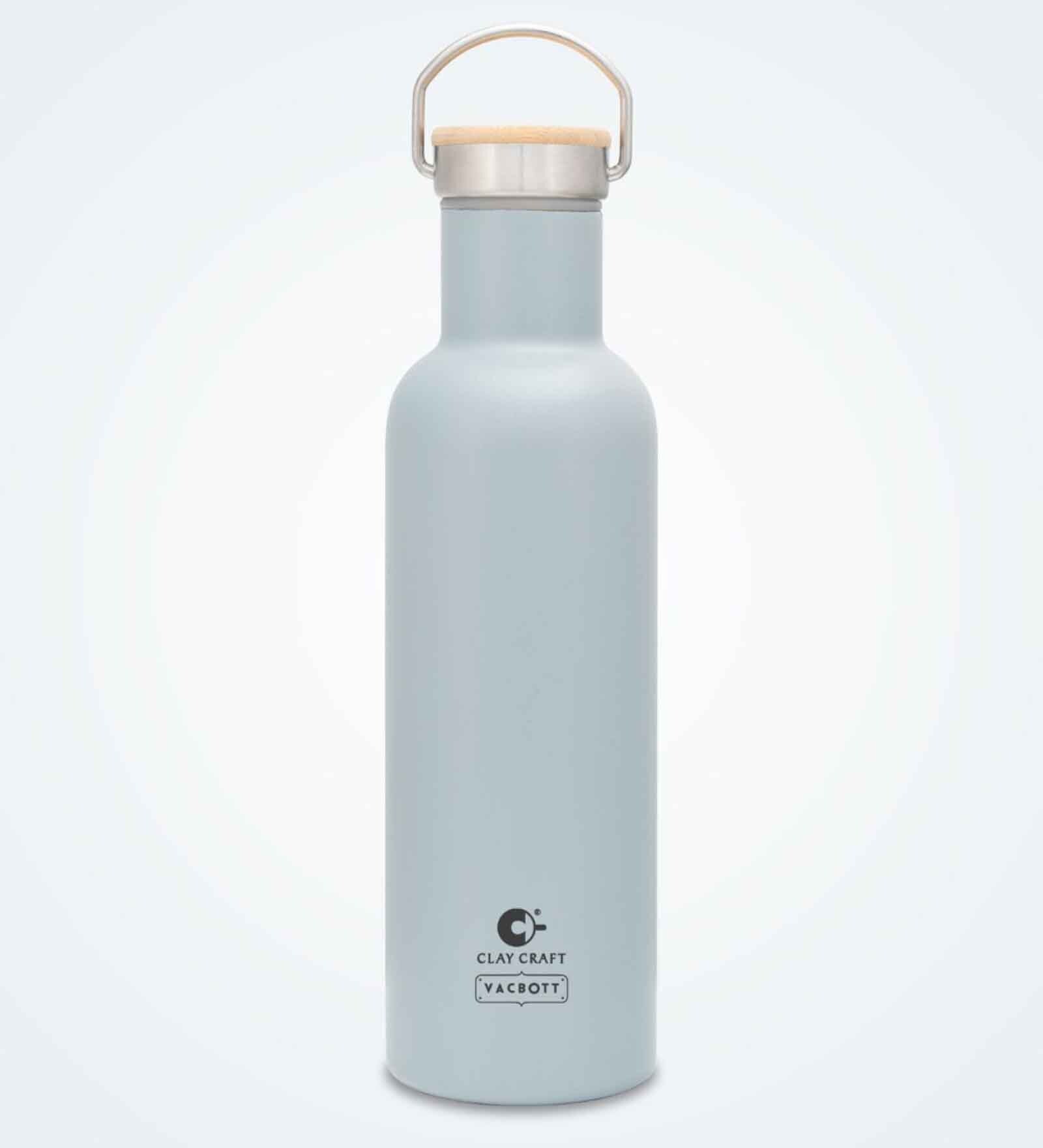 Clay Craft Vacbott Vaccum Bottle, Kitkat Double Walled 24 Hours Hot and Cold Water Bottle, 900ml (Grey) Steel Water Bottles for School, Office, Home, Gym, Leakproof, Rust Free Steel Bottle