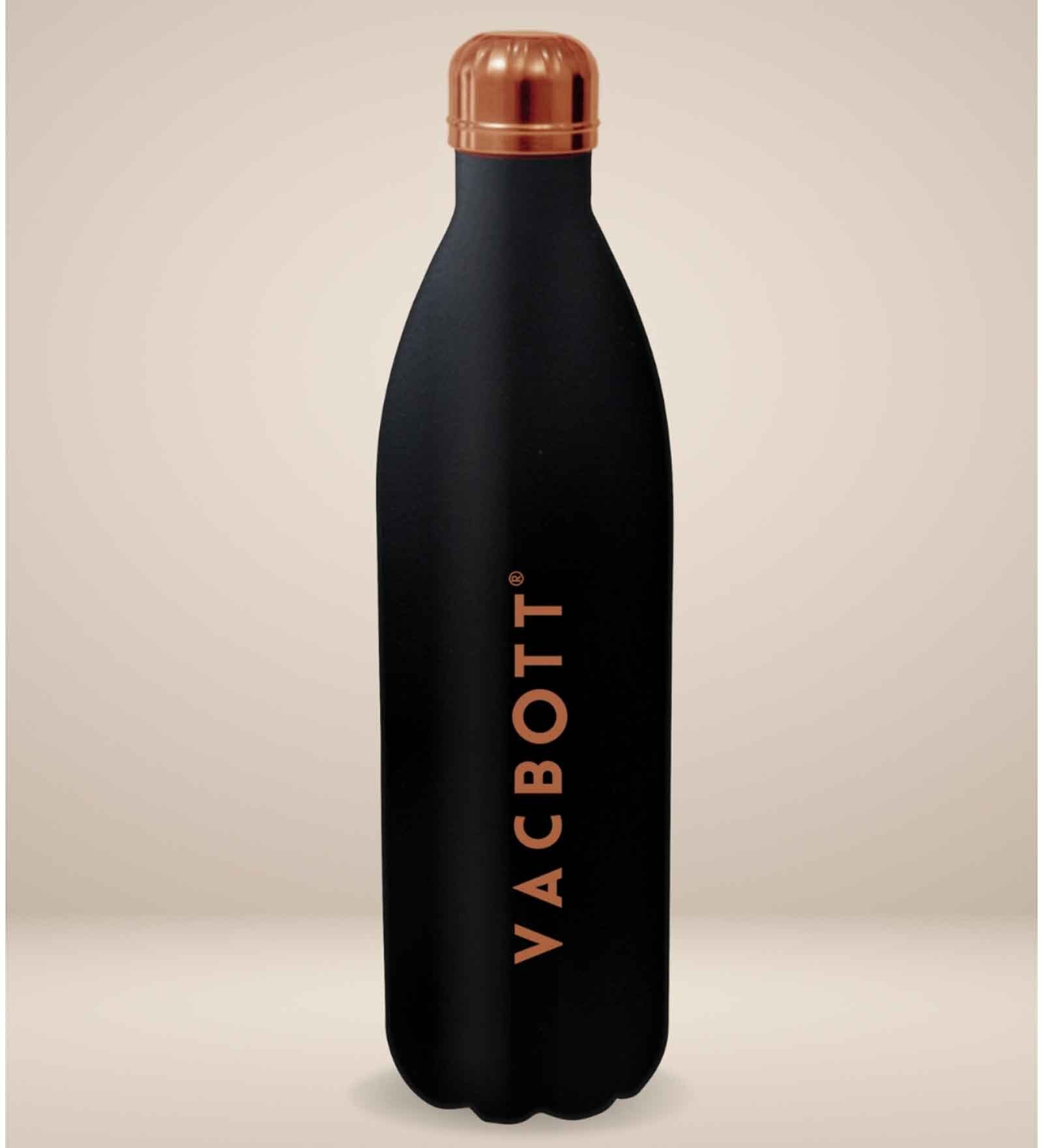 Clay Craft Vacbott Vaccum Bottle, Stark Velvet Double Walled 24 Hours Hot and Cold Water Bottle, 1000ml (Rose Gold) Steel Water Bottles for School, Office, Home, Gym, Leakproof, Rust Free Steel Bottle