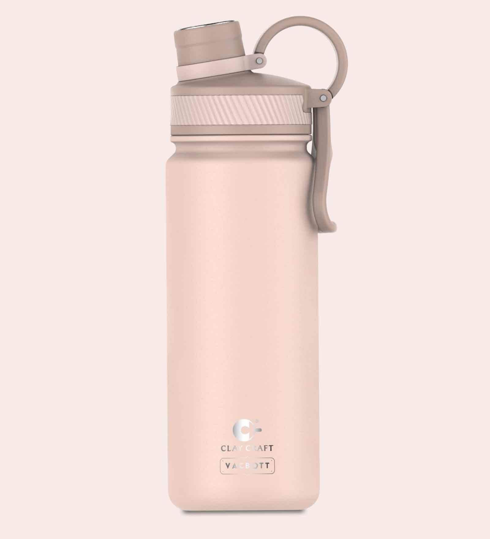 Clay Craft Vacbott Vaccum Bottle, Zing Double Walled 24 Hours Hot and Cold Water Bottle, 780ml (Cream) Steel Water Bottles for School, Office, Home, Gym, Leakproof, Rust Free Steel Bottle