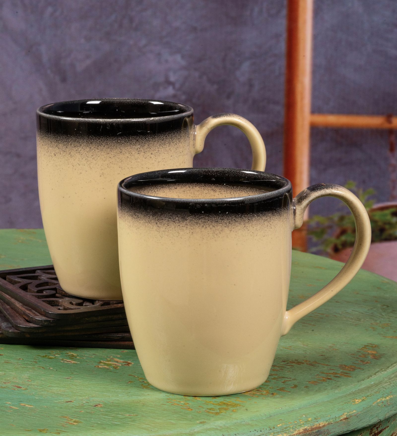 Contemporary Glass Coffee Mug (Set of 2)