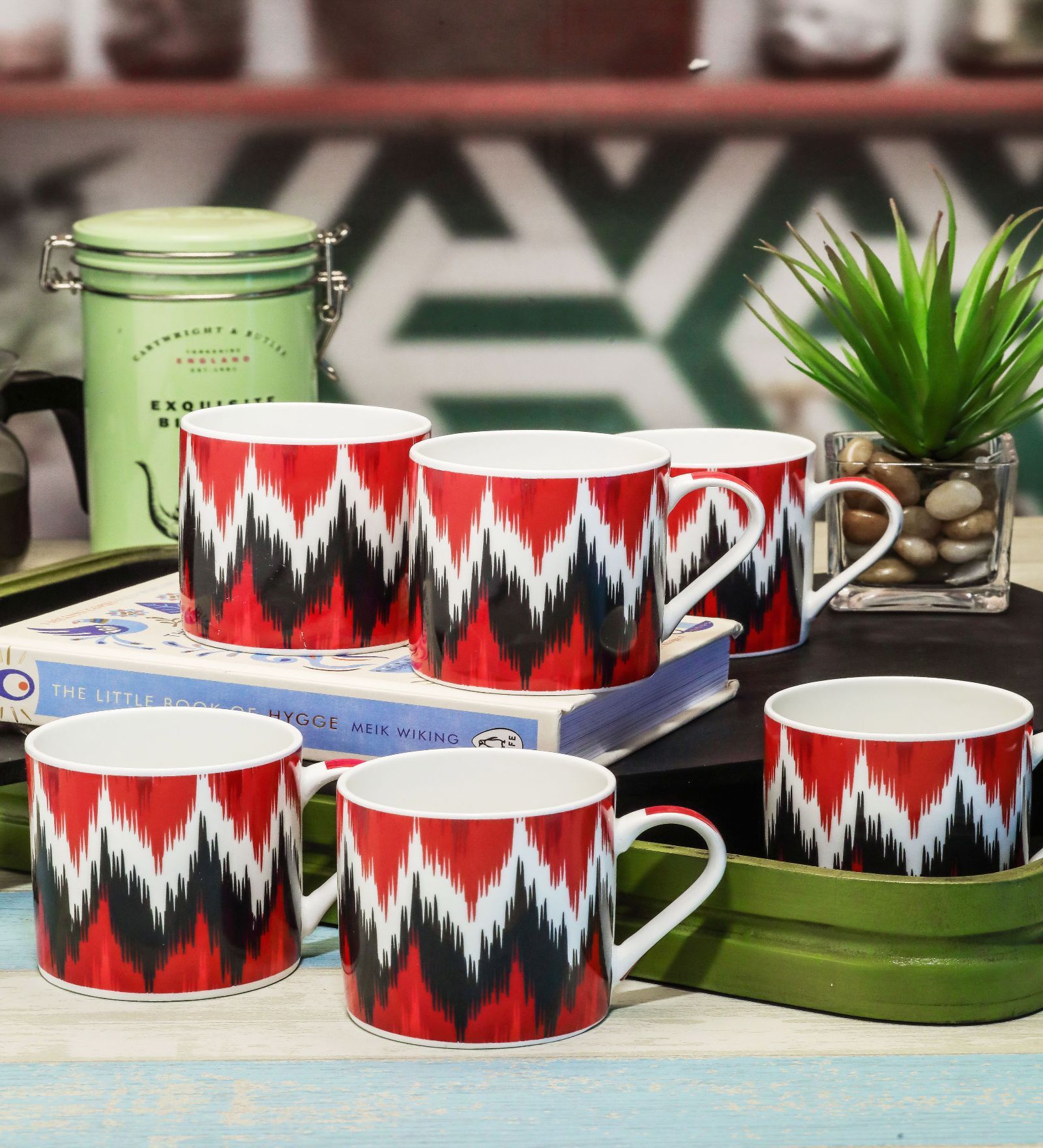 Contemporary Glass Tea Cups (Set of 6)