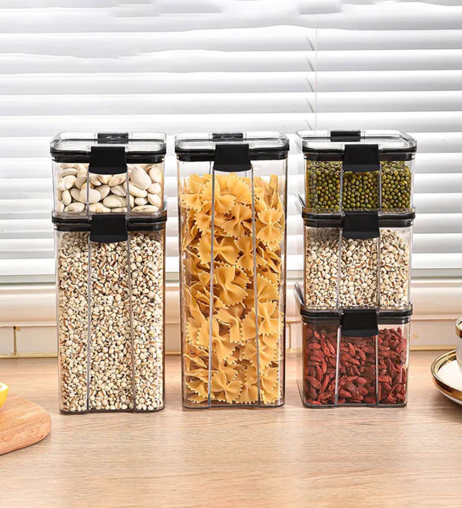 Clip And Lock 1800Ml  Transparent Plastic Airtight Food Storage Containers